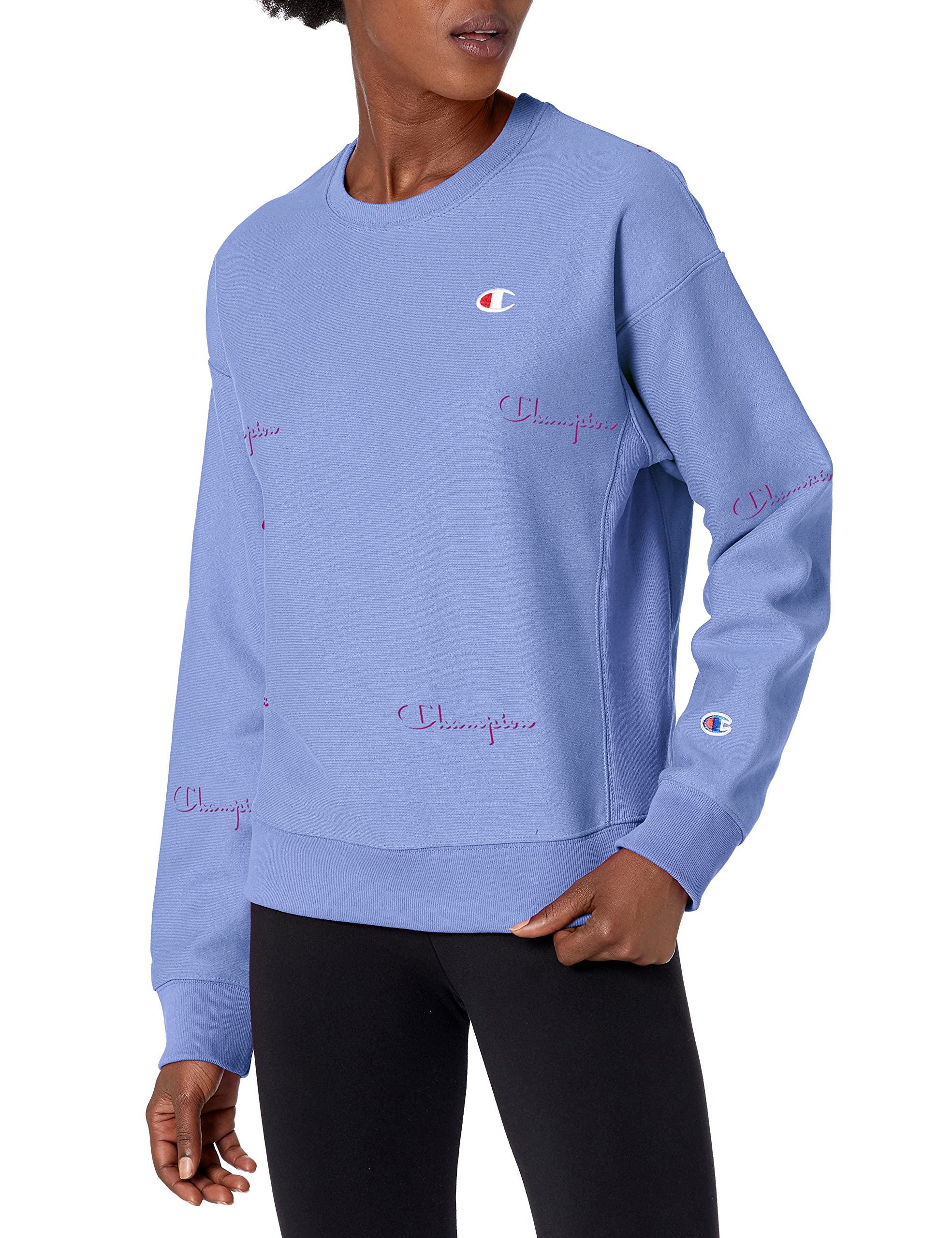 Champion Women's Reverse Weave Crewneck Sweatshirt | Soft Cotton Pullover | Casual Loungewear & Streetwear for Everyday Comfort