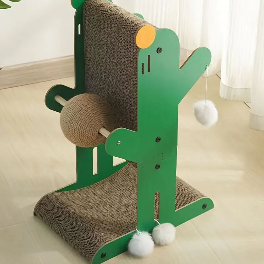 Premium Cat Scratcher - Cactus-Shaped Vertical Scratching Post for Cats | Durable & Stylish Pet Furniture | Perfect for Indoor Play & Claw Maintenance