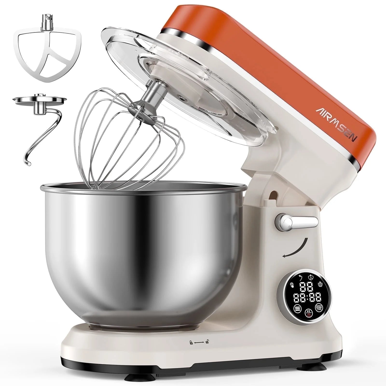 11-Speed Stand Mixer with Timer - 5.5QT Electric Kitchen Mixer for Baking Cakes, Cookies, Bread & Dough - Perfect for Home Bakers & Professional Chefs