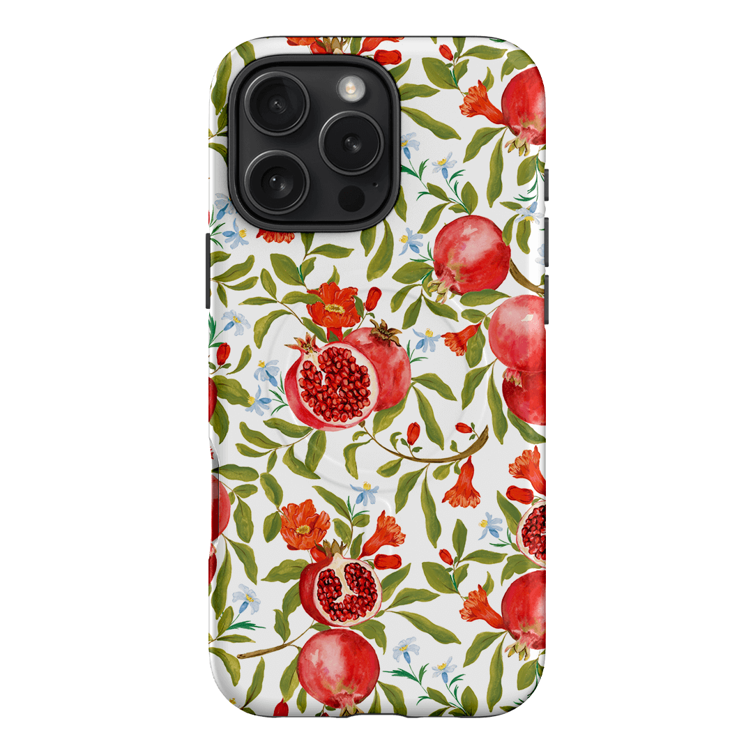 Premium Pomegranate Design Shockproof Phone Case for iPhone 15/14/13/12 Pro Max - Trendy Protective Cover for Everyday Use, Travel & Outdoor Activities