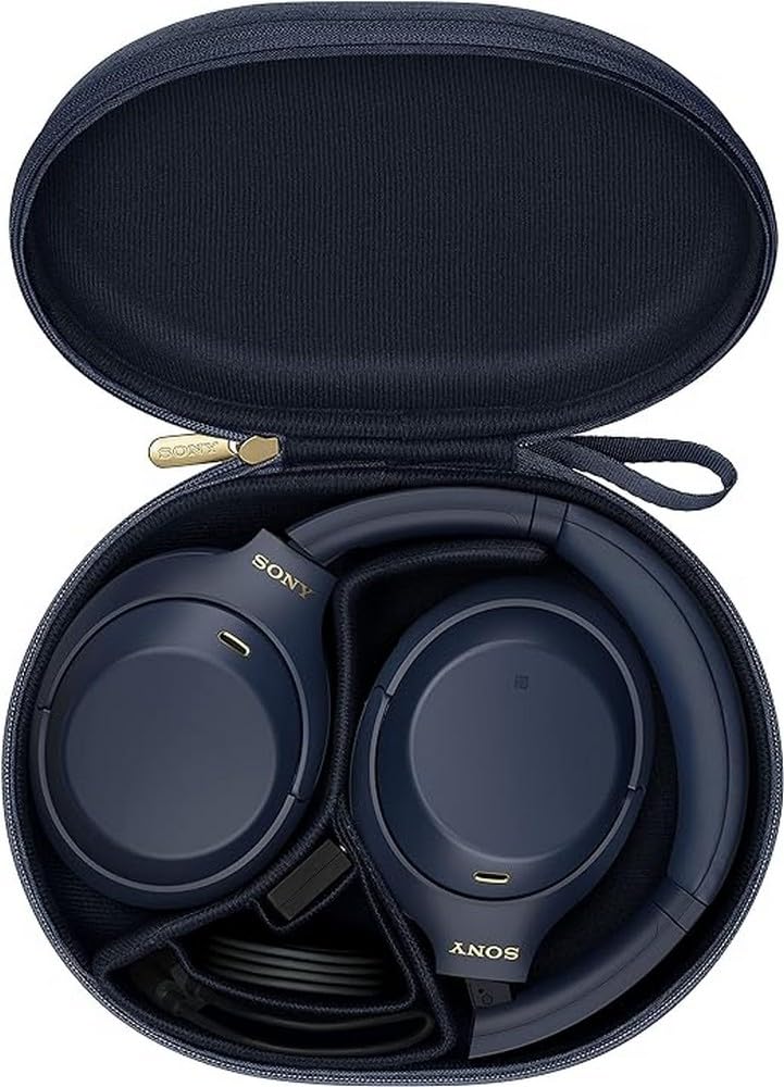 Sony WH-1000XM4 Wireless Noise Cancelling Headphones with 30-Hour Battery, Alexa & Google Assistant, Built-in Mic - Midnight Blue | Perfect for Travel, Work & Music Lovers