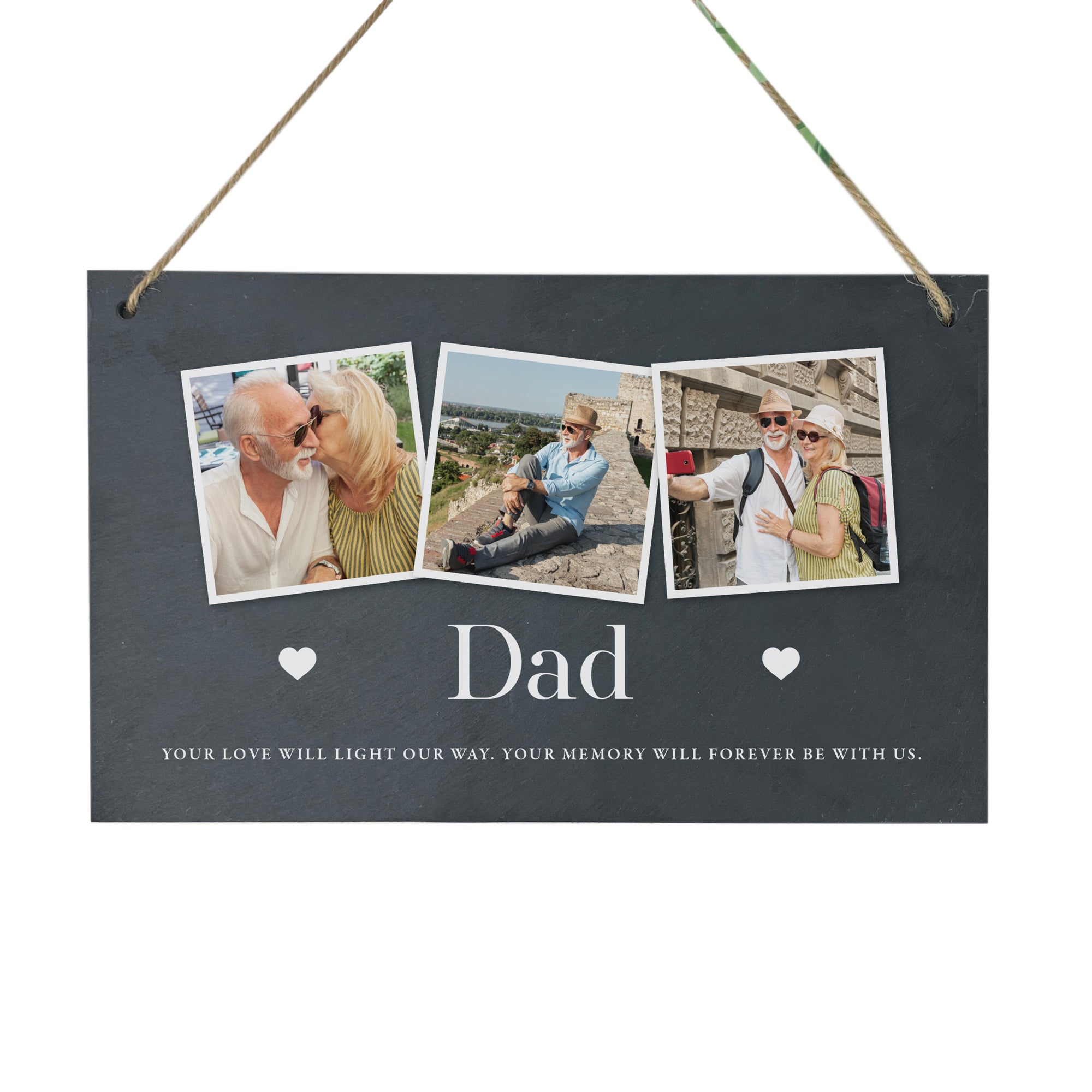 Personalized Memorial Photo Slate Plaque - 10