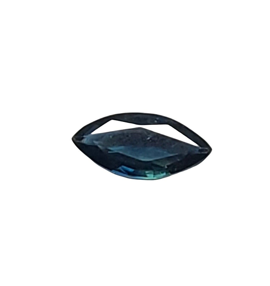 0.48ct Natural Medium Dark Greenish Blue Sapphire Marquise Loose Stone - 8x4mm, VS Clarity, September Birthstone for Jewelry Making & Engagement Rings