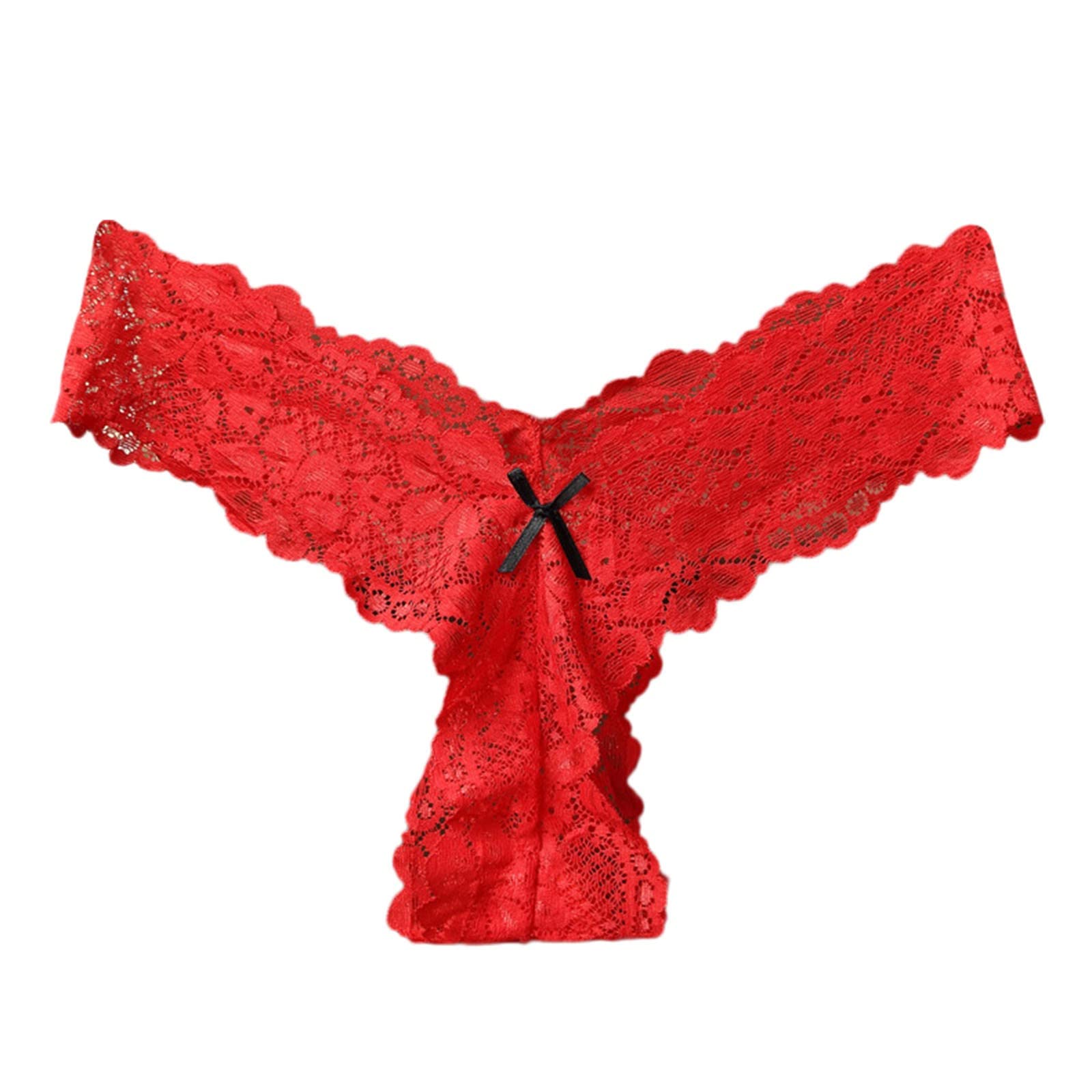 Sexy Crochet Lace Panties for Women - Hollow Out Sheer Lingerie with Lace Up Design - Perfect for Valentine's Day, Date Night & Bridal Lingerie