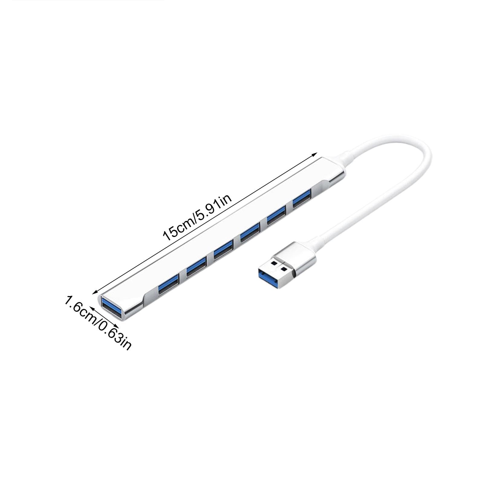High Speed USB Hub Splitter - Ultra Slim Multiport Dongle Extender for Laptop Docking Station, PC, Flash Drive - Perfect for Home Office, Gaming, and Travel