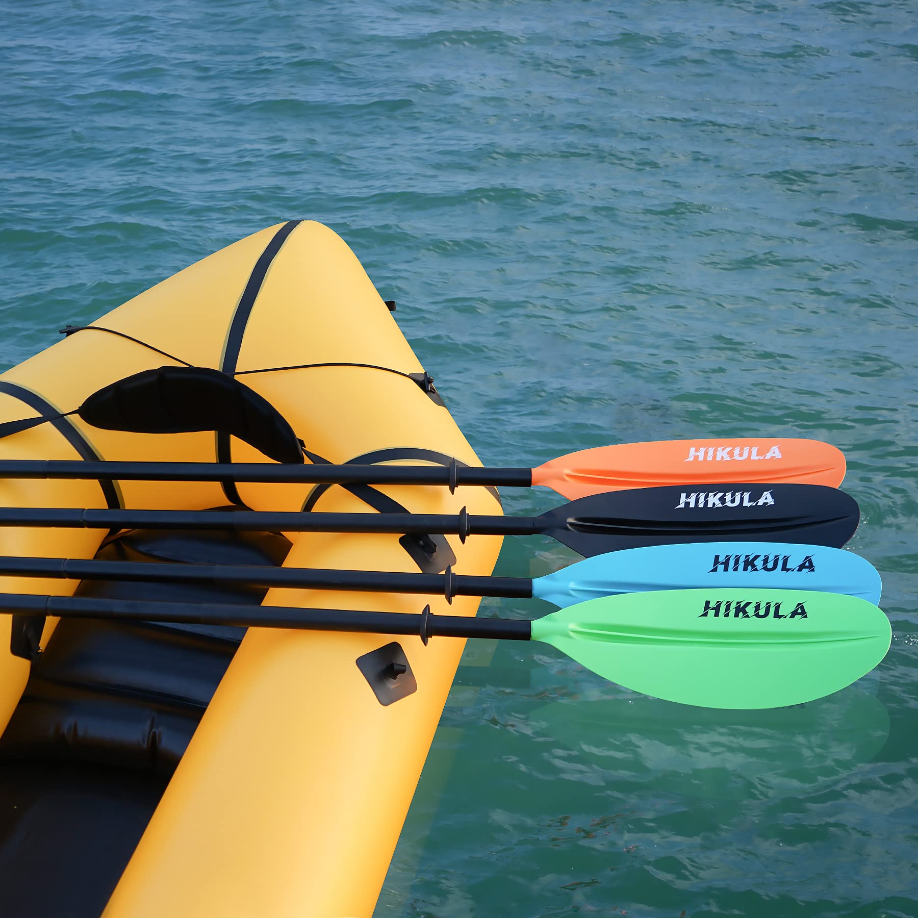 Premium 4-Piece Kayak Paddle - Lightweight Aluminum Shaft & Floating PP Blades (86.6in/220cm & 90.5in/230cm Options) - Ideal for Recreational Kayaking, Fishing, and Water Sports Adventures