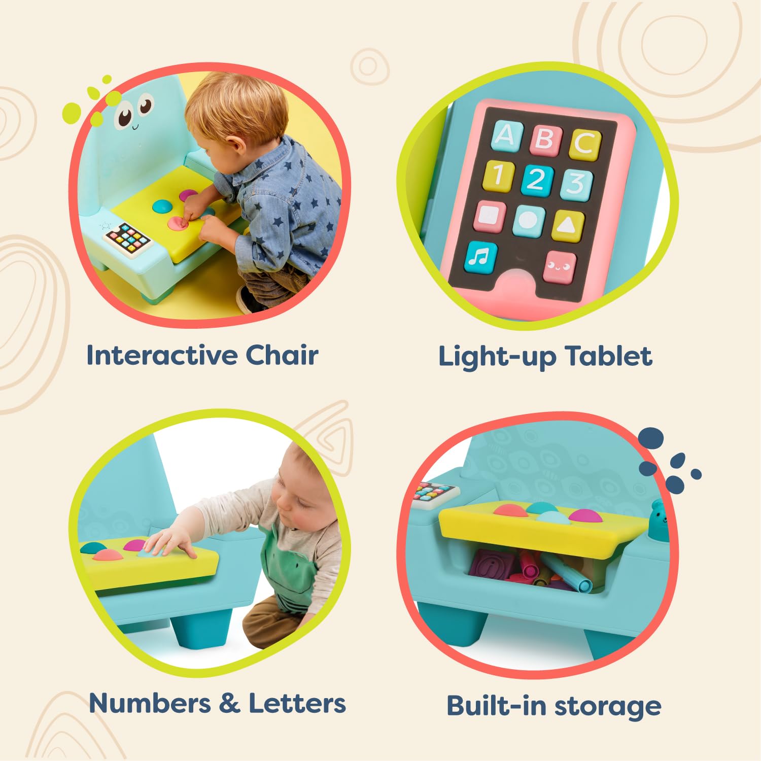 Interactive Musical Chair for Toddlers with Lights & Sounds – Learning Toy for Kids 12M+ – Perfect for Playtime & Early Education