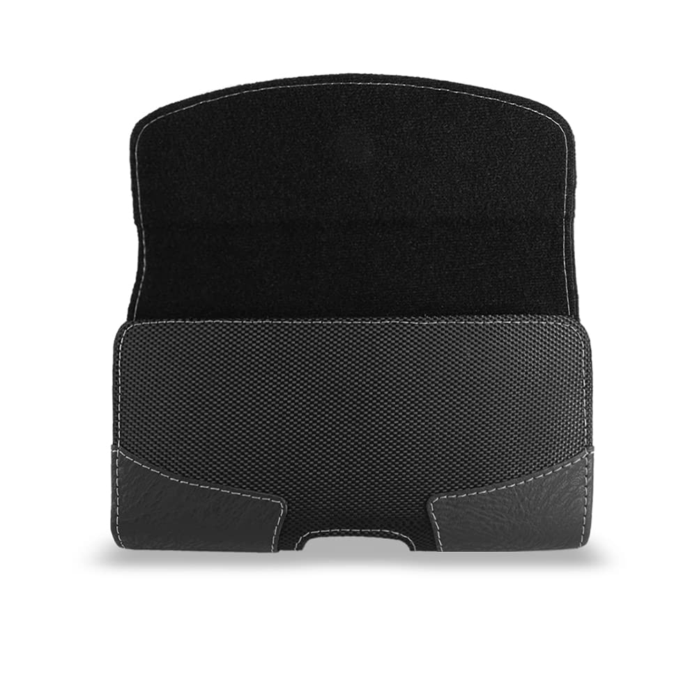 Premium PU Leather Case for Samsung Galaxy Z Fold 3 & Z Fold 2 5G - Belt Loop & Clip Holster Protective Pouch Cover - Durable XL Size Phone Case for Business & Outdoor Use