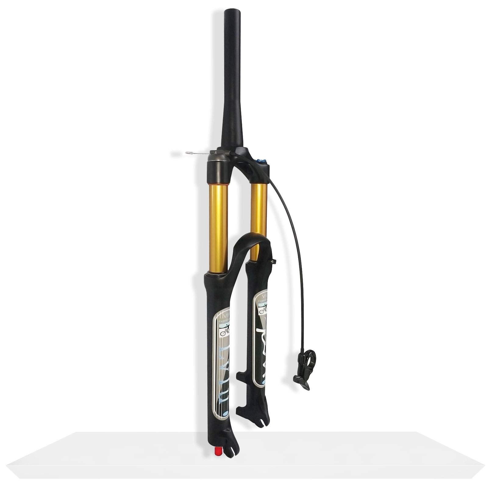 26/27.5/29 Inch Magnesium Alloy MTB Front Suspension Fork - 140mm Travel Air Shock Absorber with Tapered Remote Lockout (29 Inch) - Perfect for Trail Riding, Mountain Biking & Off-Road Adventures