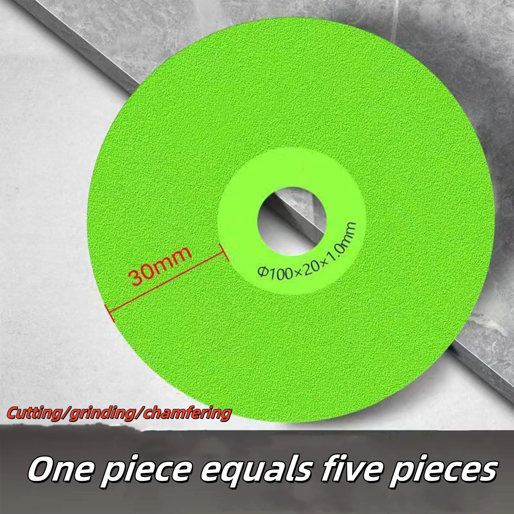 Durable Rock Slab Grinding Disc - 5 PCS Angle Grinder Discs for Tile, Ceramic & Stone Cutting - Heavy-Duty Sanding, Sweeping & Grinding Blades - Perfect for DIY Projects, Construction & Home Renovation