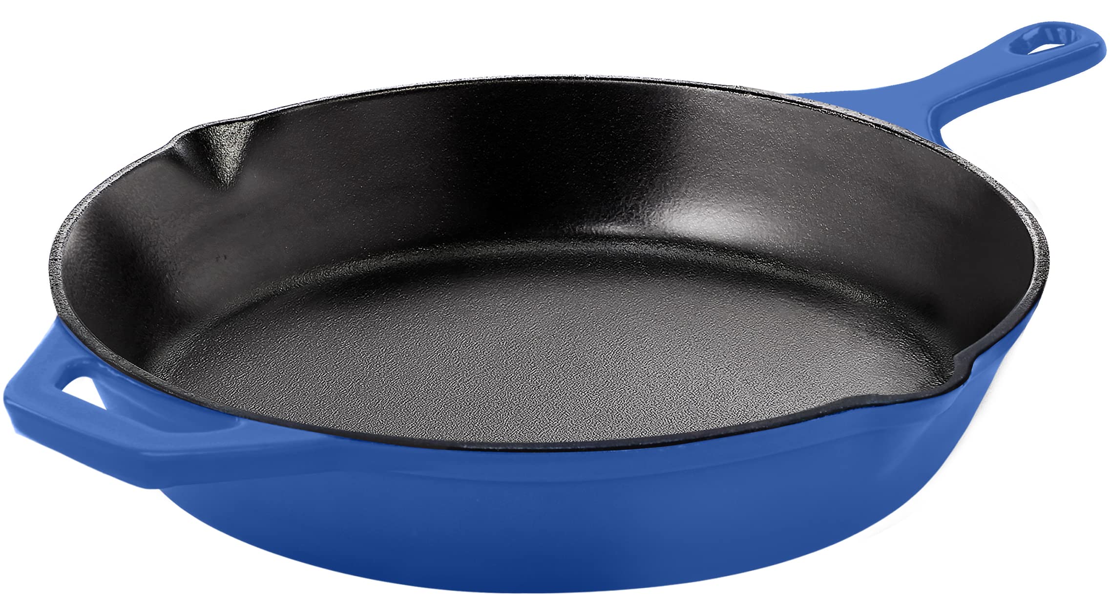 Utopia Kitchen 10.25 Inch Cast Iron Skillet - Pre-Seasoned Chef's Pan for Sauteing, Frying & Grilling | Indoor & Outdoor Safe Cookware | Perfect for Camping, BBQ & Home Cooking (Blue)