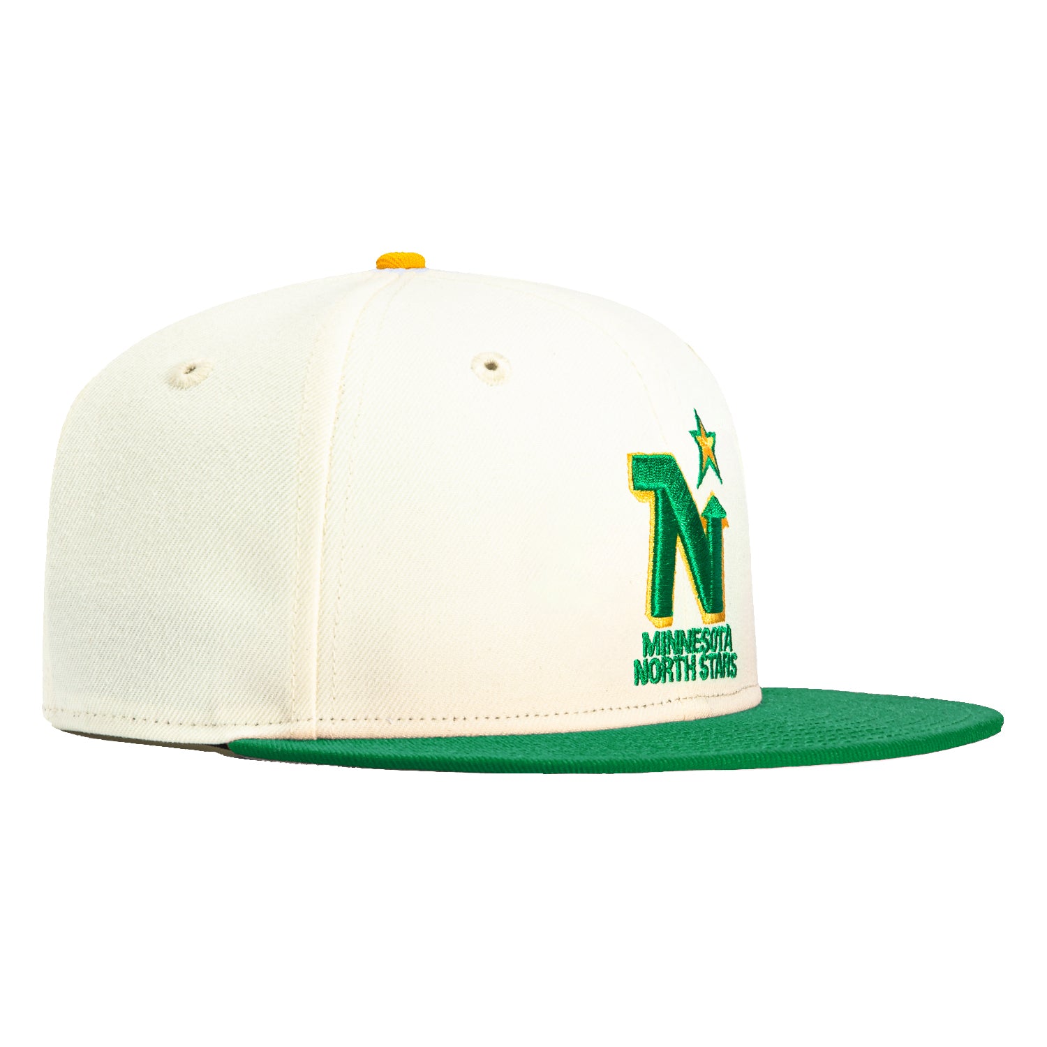 New Era 59Fifty Dallas Stars Snapback Hat - Official NHL White & Kelly Green Adjustable Baseball Cap for Men & Women | Perfect for Hockey Games, Sports Events & Casual Wear
