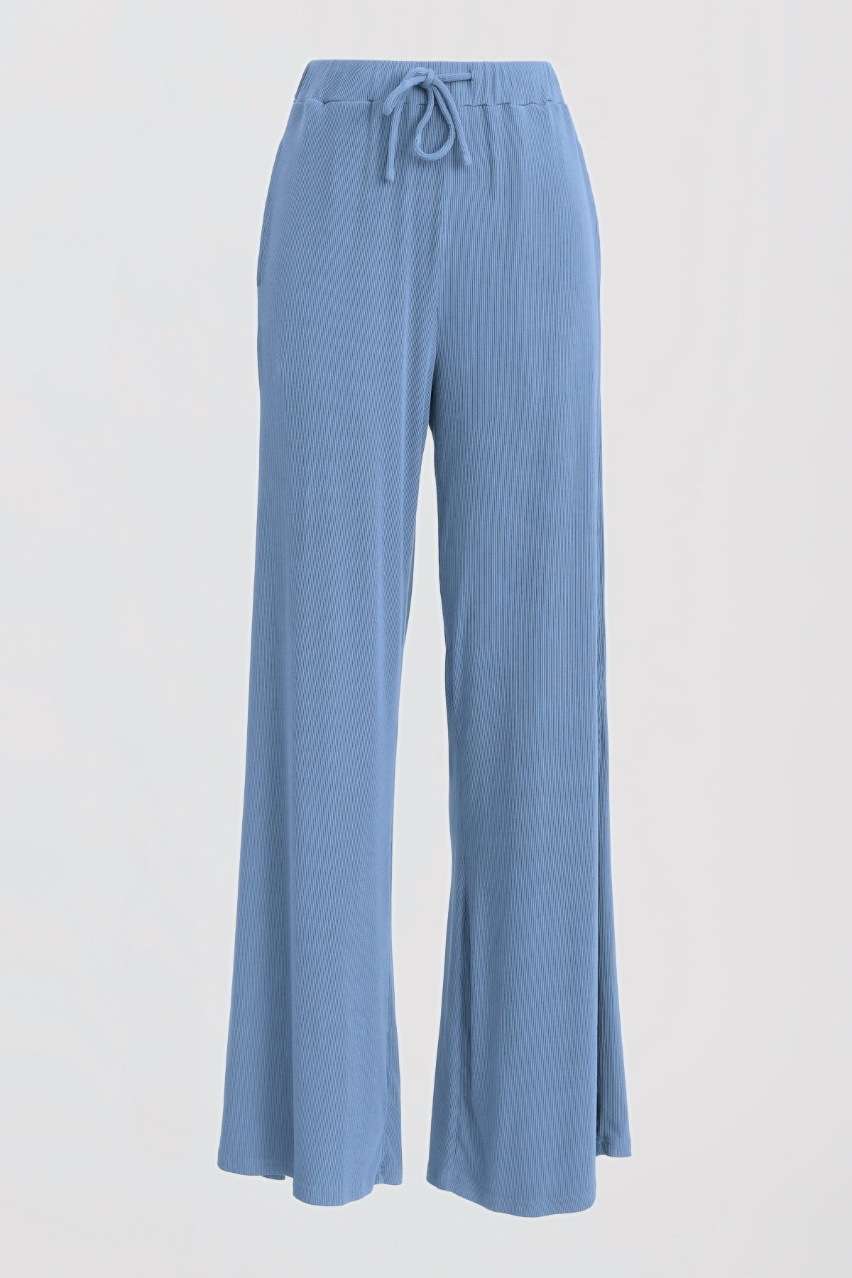 Rory Wide Leg Pants in Azure Blue - Comfortable High Waist Flowy Trousers for Women | Perfect for Office, Casual Outfits & Travel