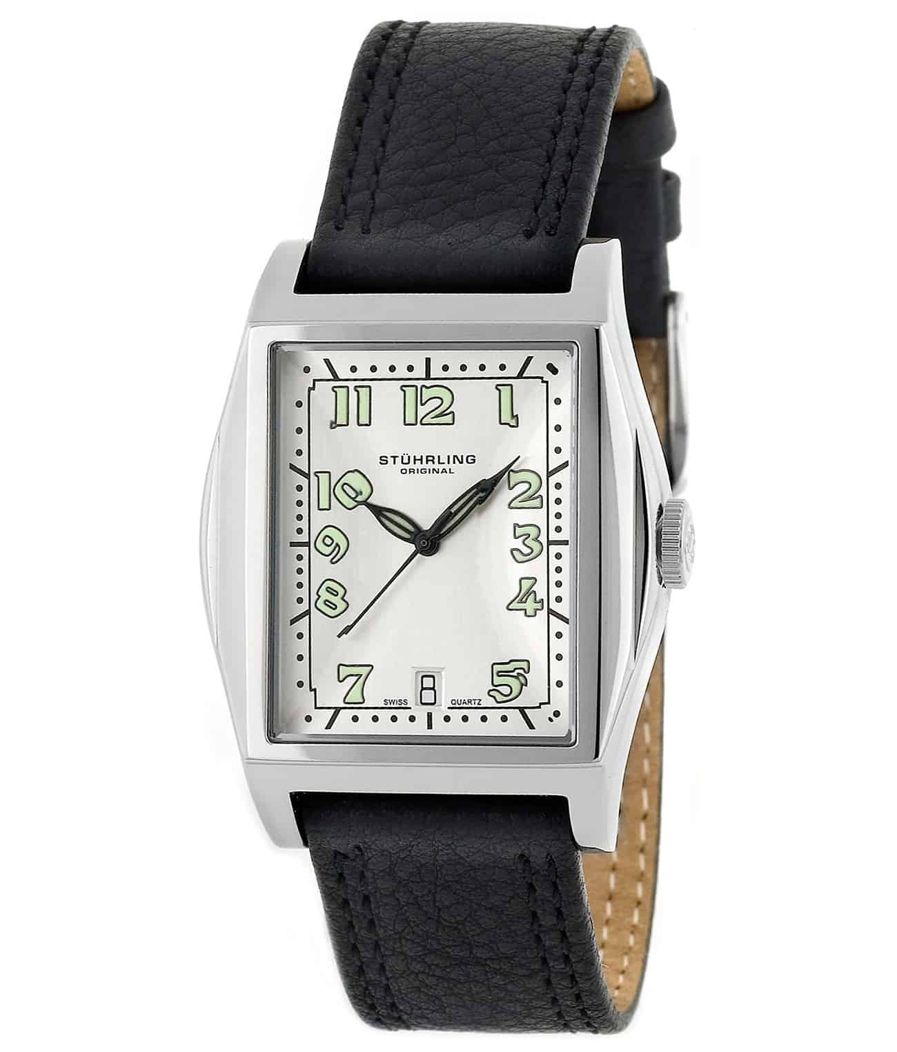 Silver Dial / Silver Case / Black Leather Strap Tang Buckle
