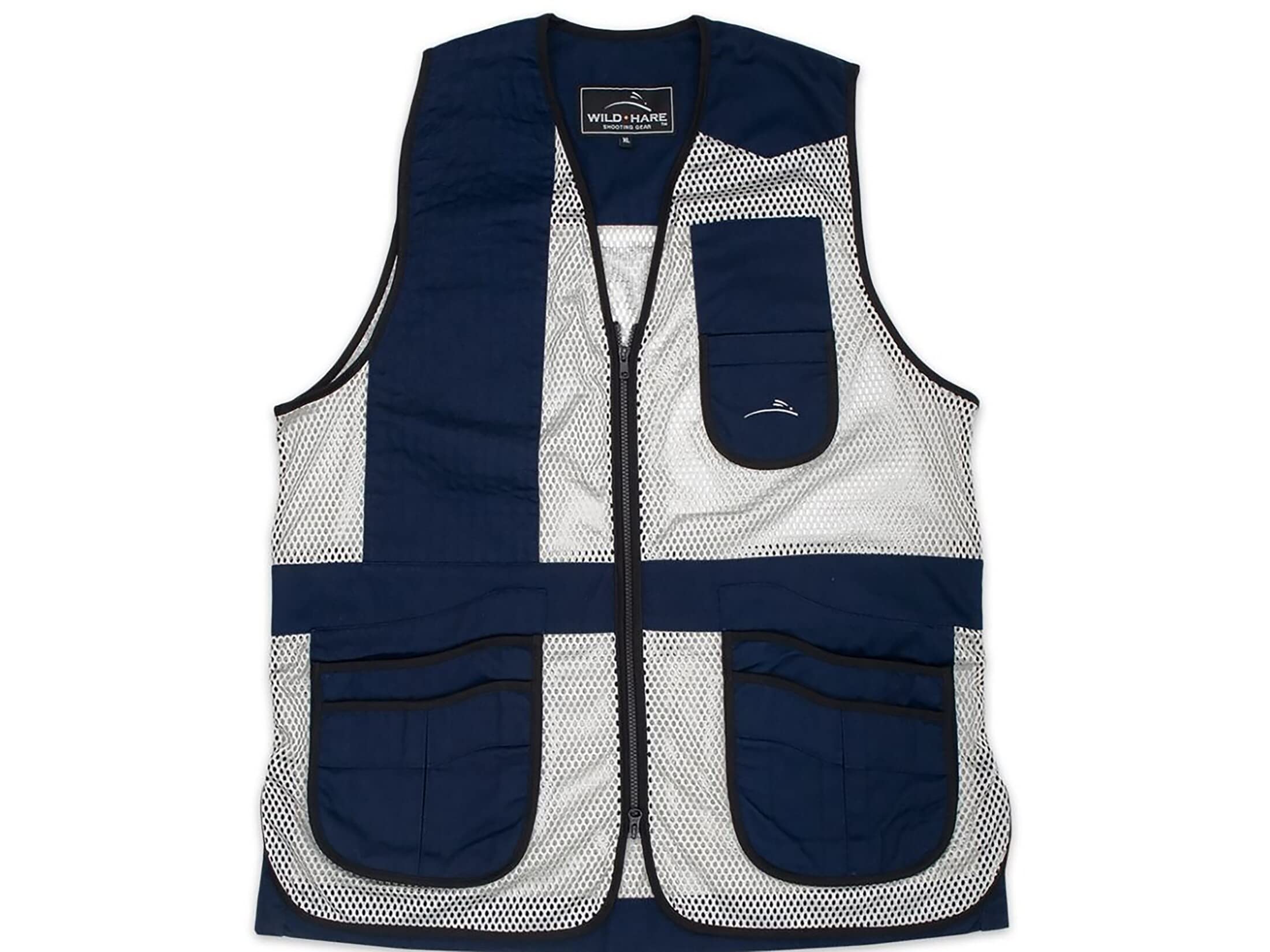 Wild Hare Shooting Gear Heatwave Mesh Vest - Navy & Silver - Lightweight & Breathable for Hunting & Outdoor Activities