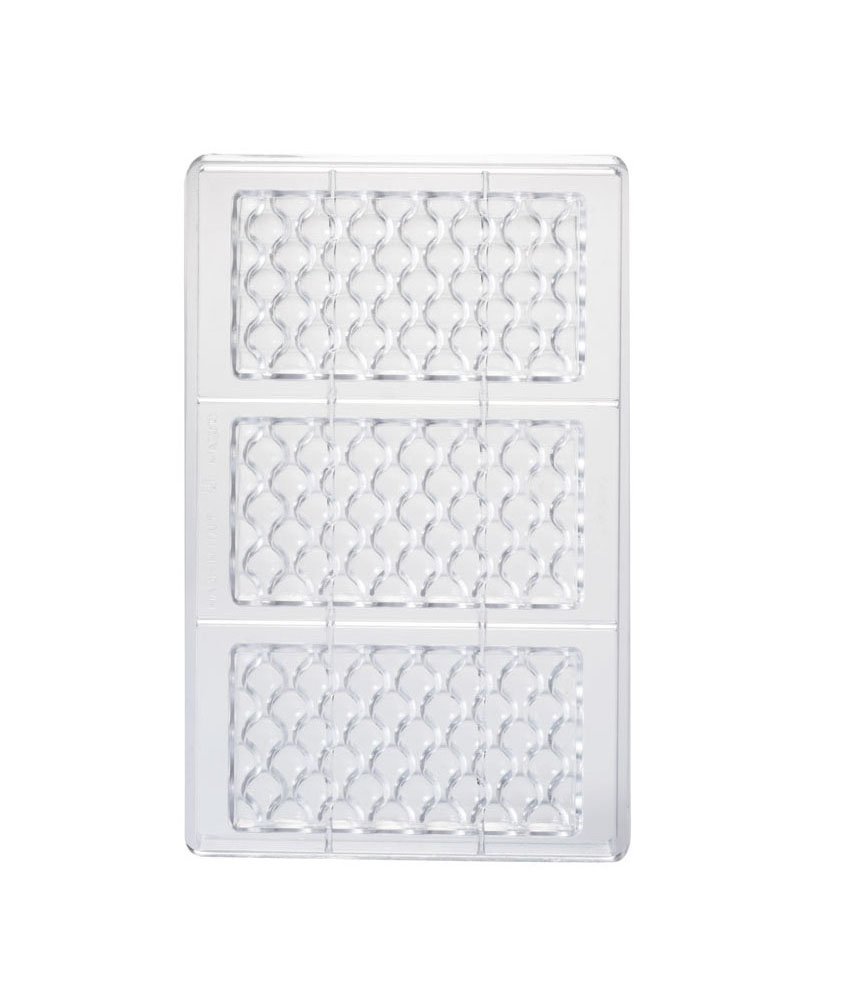 Premium Polycarbonate Chocolate Mold with Bubble Design - 3 Cavities (5.2