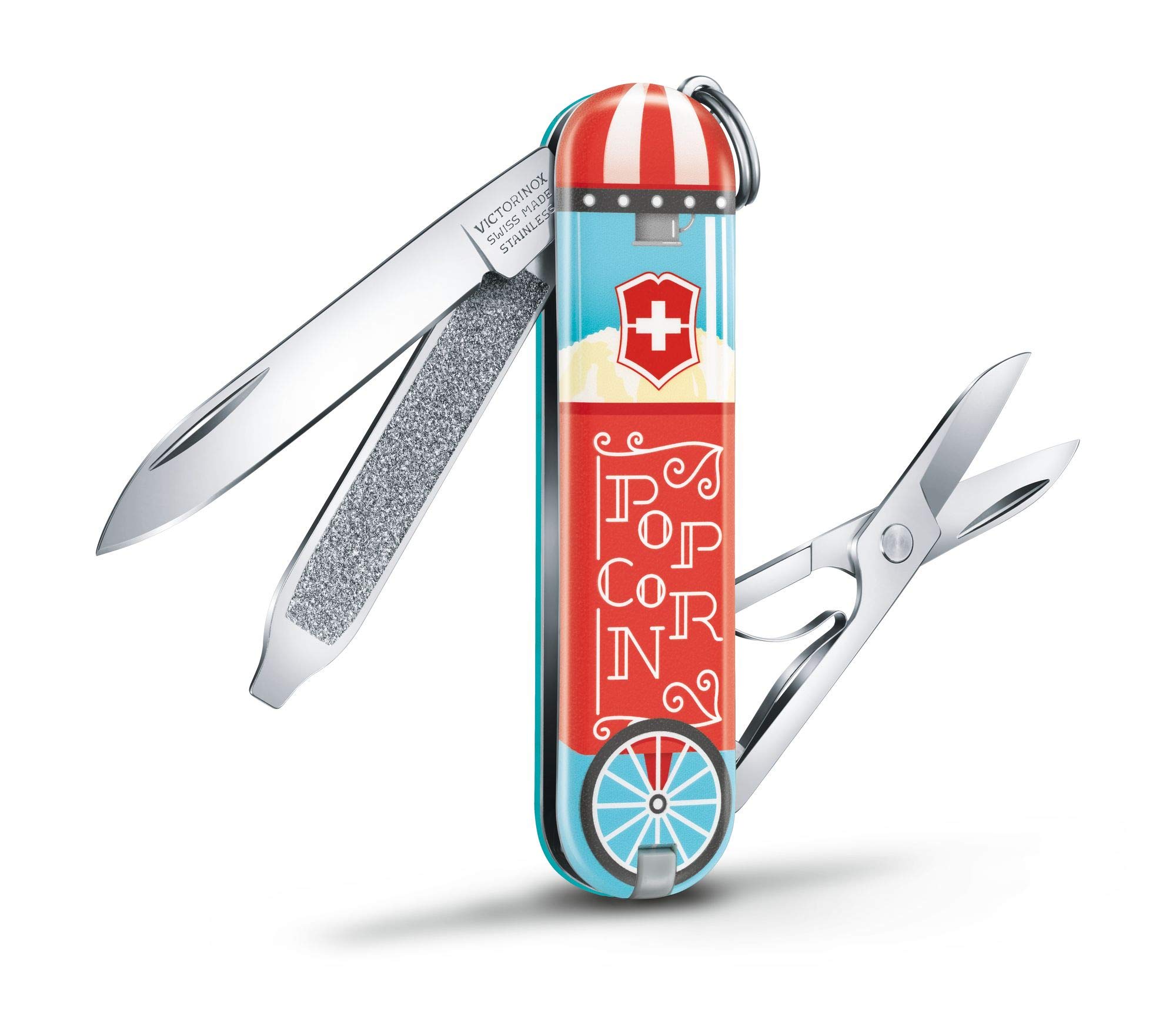 Victorinox Classic Let It Pop Knife 0.6223.L1910 - Compact Swiss Army Pocket Knife for Everyday Carry, Camping & Outdoor Adventures