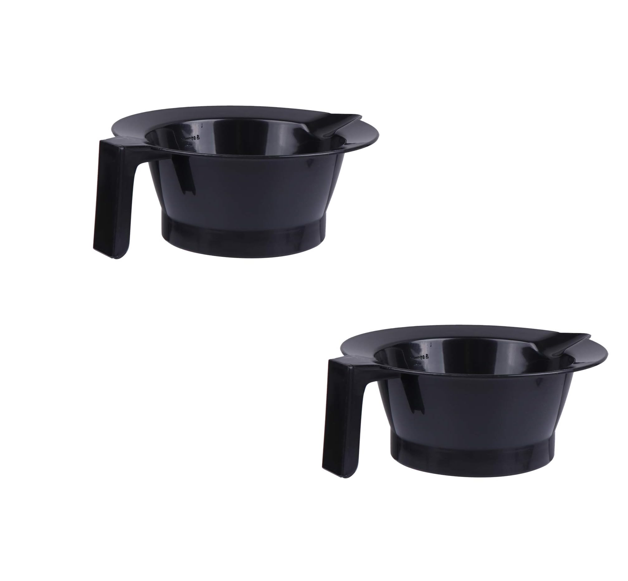 ZAUKY Professional Hair Dye Mixing Bowl with Handle - Salon & Spa Styling Tool for Hair Coloring (2-Pack, Black) - Perfect for At-Home Hair Treatments & Professional Salon Use