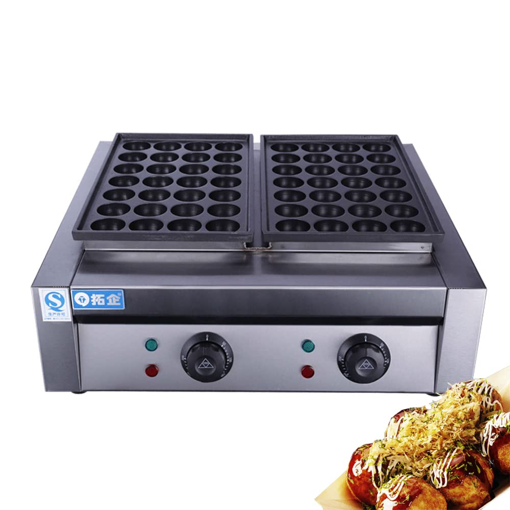Electric Non-Stick Takoyaki Maker Machine - 56 Ball Capacity for Octopus Balls, Meatballs & Snacks - 4000W Fast Heating, Easy to Clean - Perfect for Home Kitchen, Parties & Street Food Business