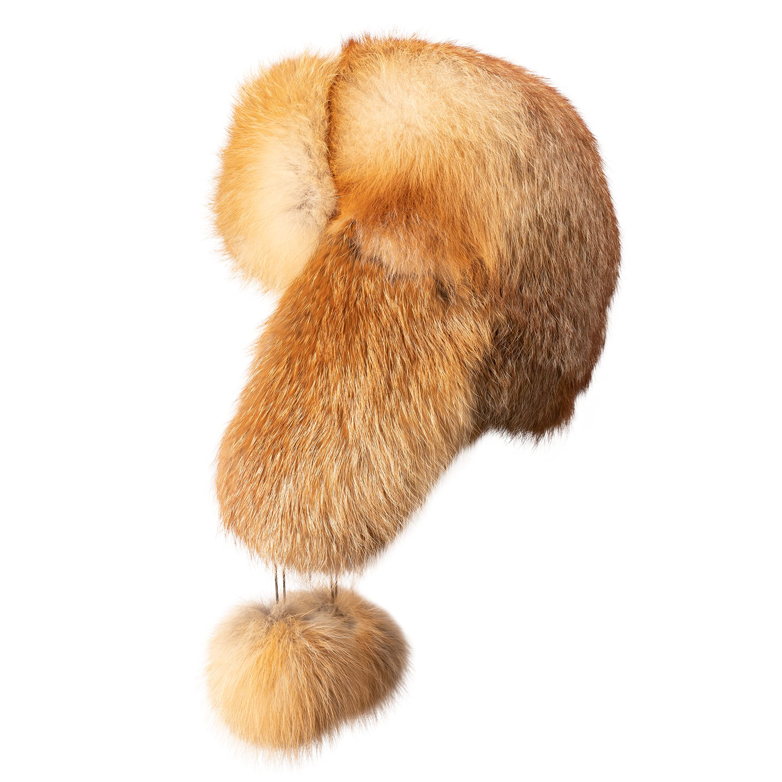 LITVIN Women's Real Red Fox Fur Winter Trapper Hat with Earflaps - Warm Aviator Ushanka for Cold Weather - Perfect for Skiing, Snowboarding & Outdoor Winter Activities