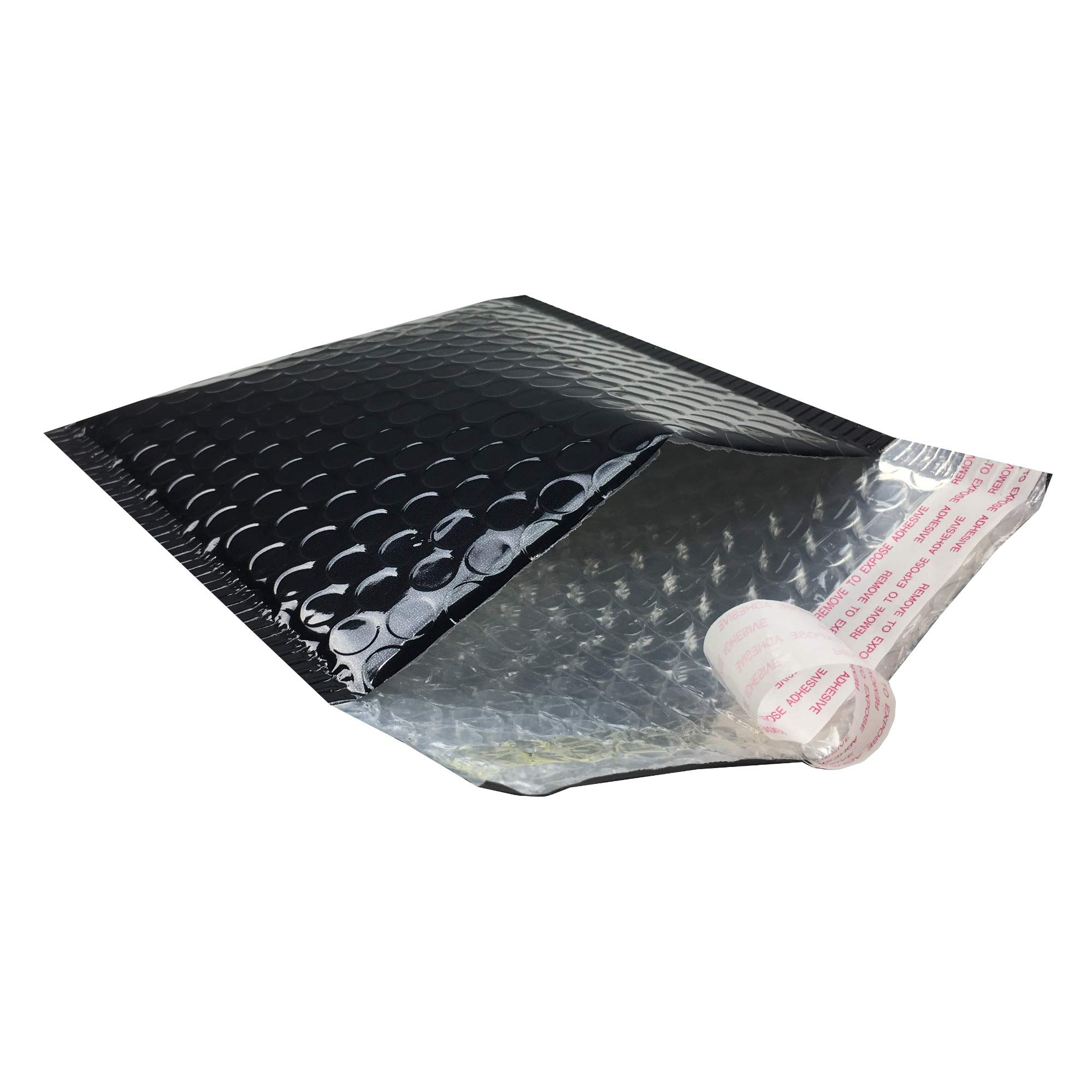 StarBoxes 250 Black Bubble Mailers 7x6.75 Inches - Metallic Glamour Self-Sealing Envelopes for Shipping, Ecommerce, Small Business & Gift Packaging - Perfect for Jewelry, Cosmetics & Fragile Items