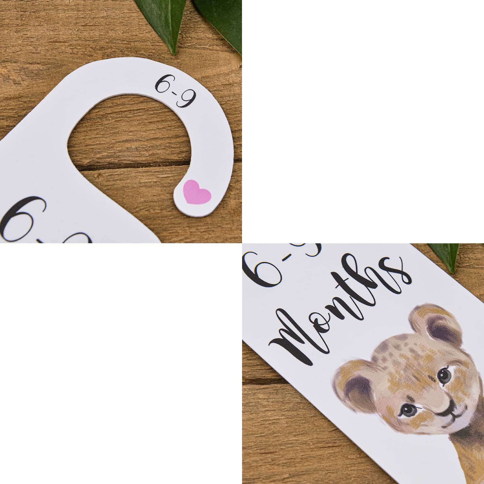 7-Pack Baby Closet Size Dividers - Wooden Wardrobe Organizer with Monthly Labels - Perfect Pregnancy Gift & Newborn Baby Shower Present (Grey) - Ideal for Nursery Organization & Baby Clothes Storage