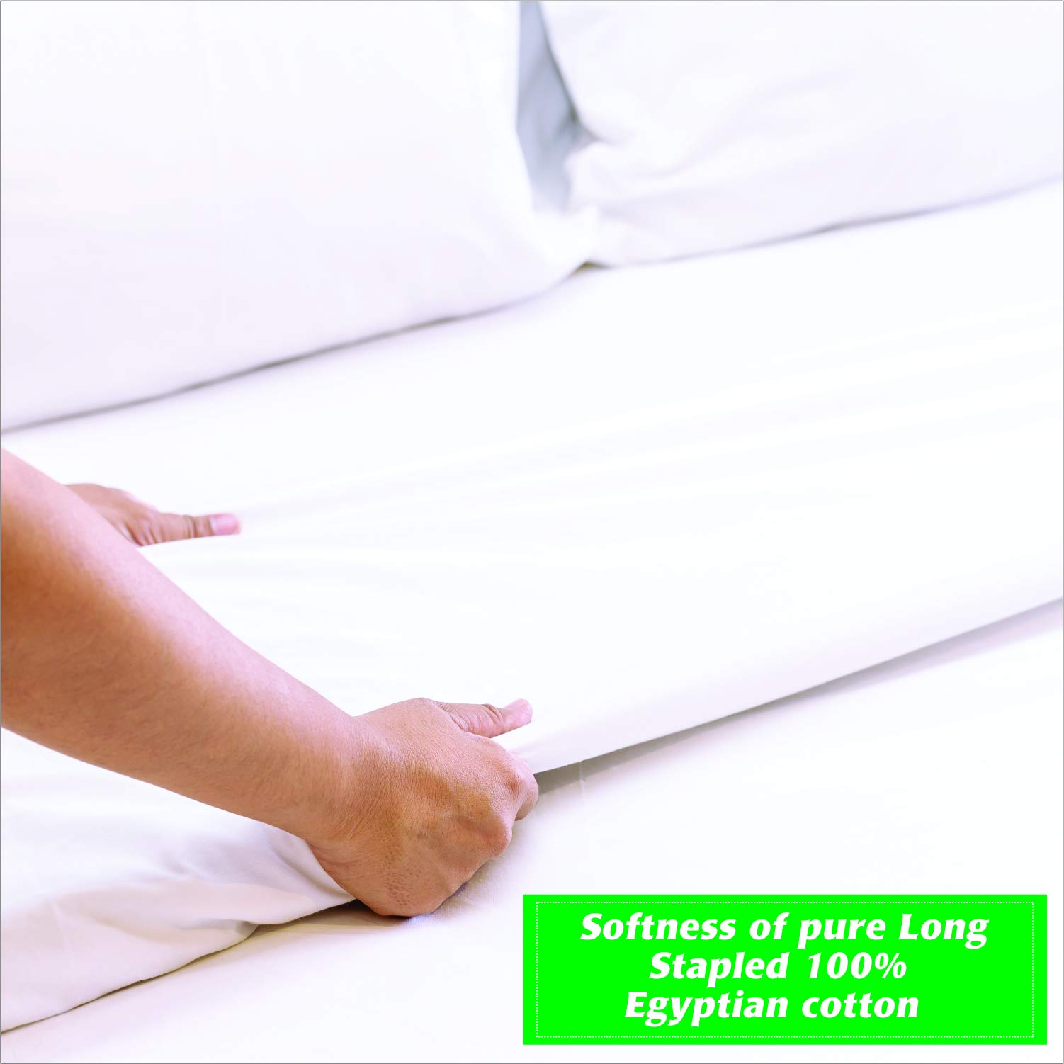 Premium 6-Piece 100% Egyptian Cotton 600 Thread Count Sheet Set - Luxury Italian Finish with 19