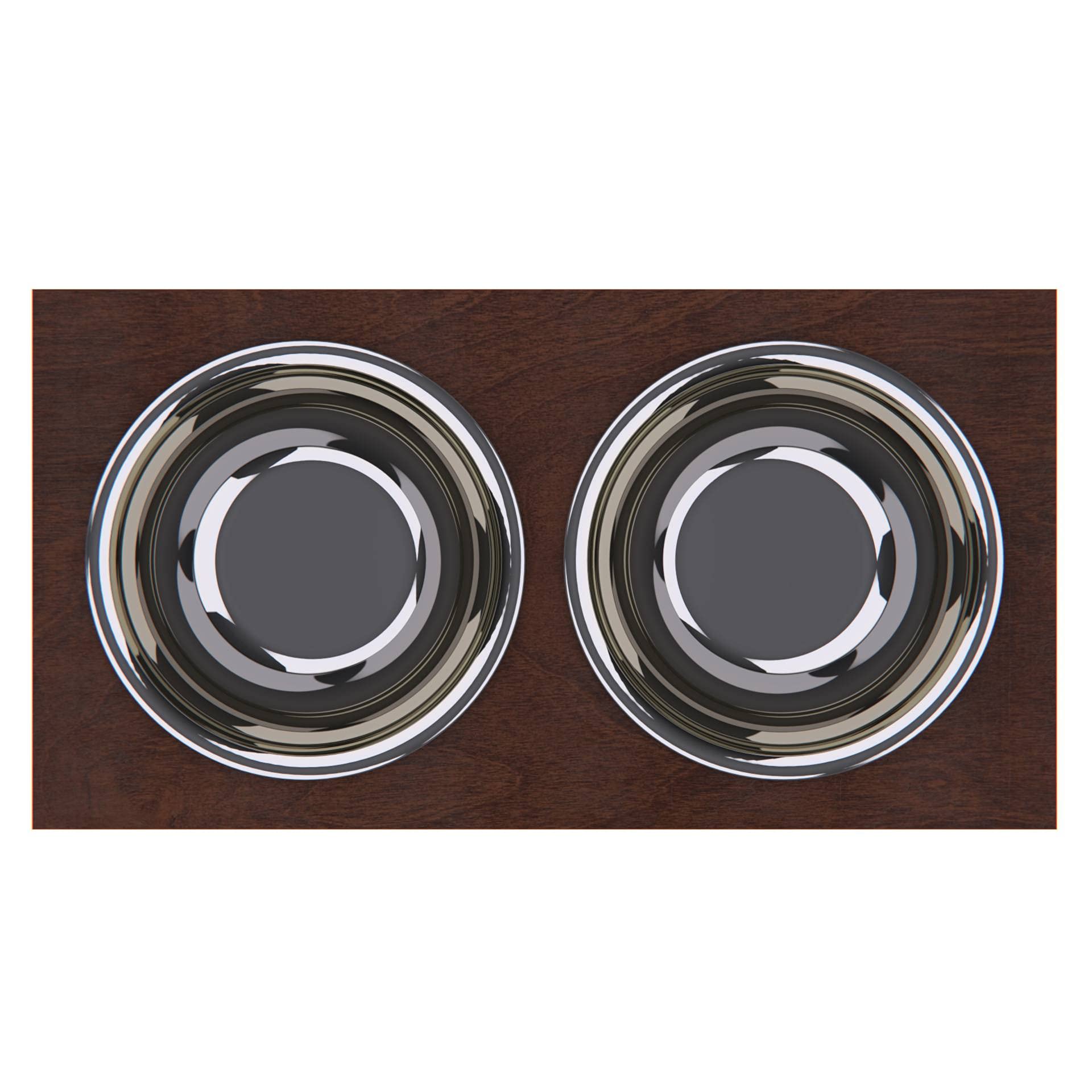 Personalized Elevated Dog Bowl Stand for Large, Medium, Small & X-Small Dogs - Stainless Steel Raised Pet Food & Water Bowls with Storage - Adjustable Height Dog Dish Feeder (X-Small, Dark Walnut) - Perfect for Kitchen, Living Room or Outdoor Use