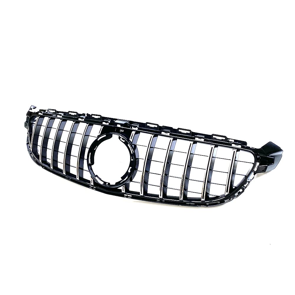 GT R AMG Style Front Bumper Grill for Mercedes Benz W205 C63 C63S 2019-2021 - Silver | Replacement Auto Part for Performance Upgrade & Custom Look
