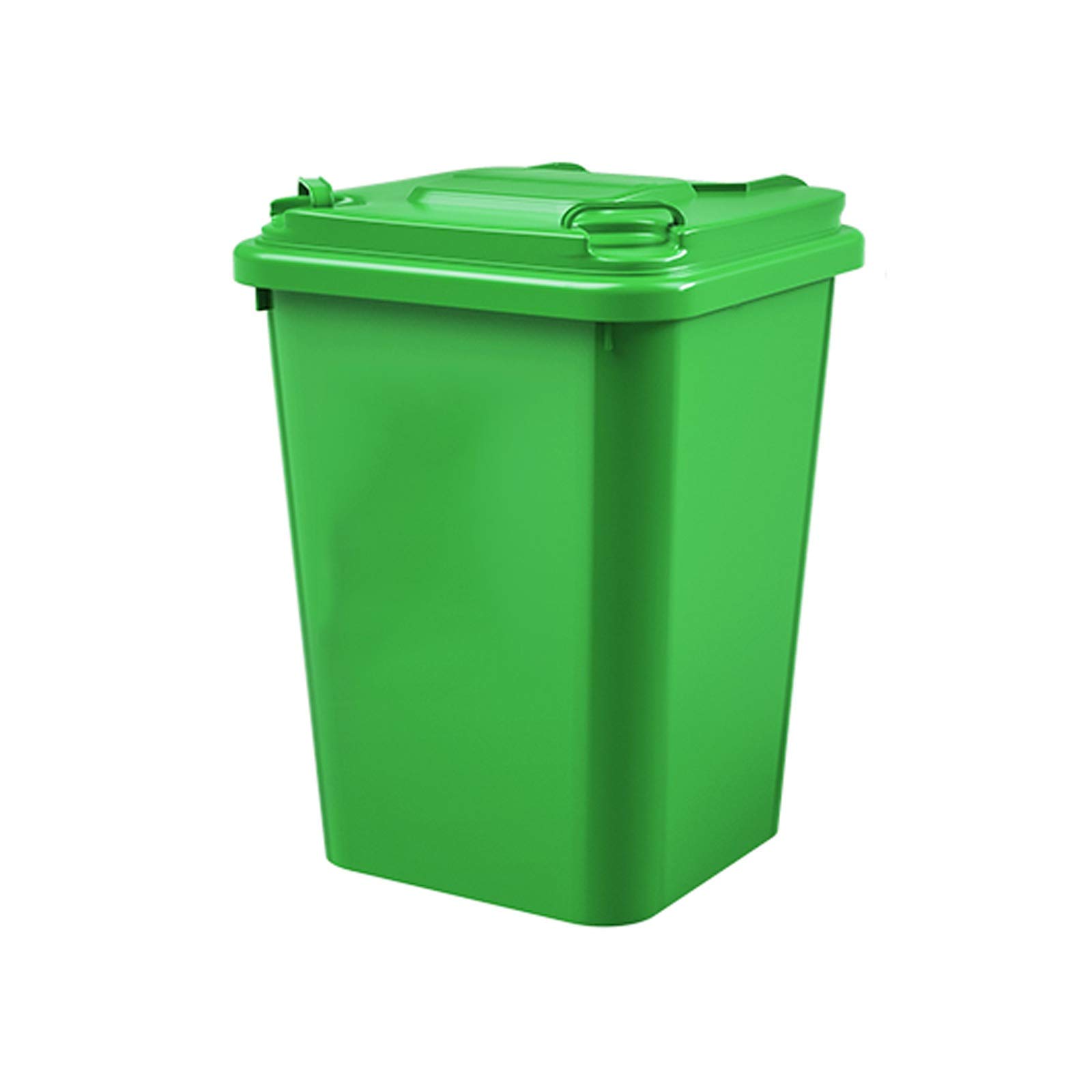 26.4 Gallon Large Outdoor Trash Can with Wheels & Lid - Heavy Duty Commercial Garbage Bin, Durable Plastic Wastebasket for Home, Office, Park, and Commercial Use - Green Recycling Container for Yard, Kitchen, and Public Spaces