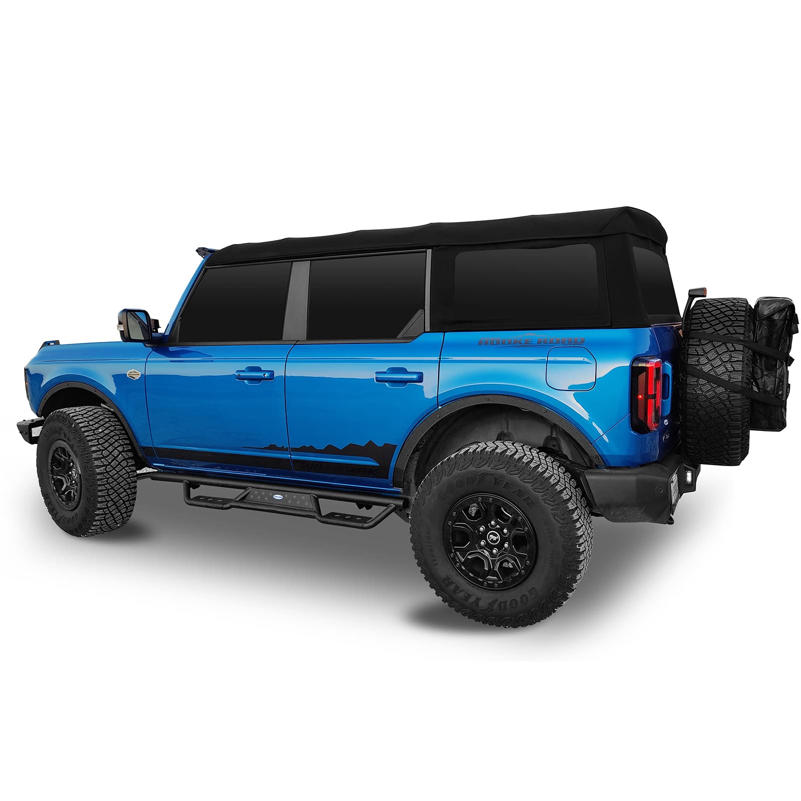 Hooke Road Bronco Wheel Liner Trim Fender Flare Delete Kit - Compatible with 2021-2025 Ford Bronco 2/4 Door Models (4-Piece Set) - Off-Road Protection & Custom Styling Upgrade