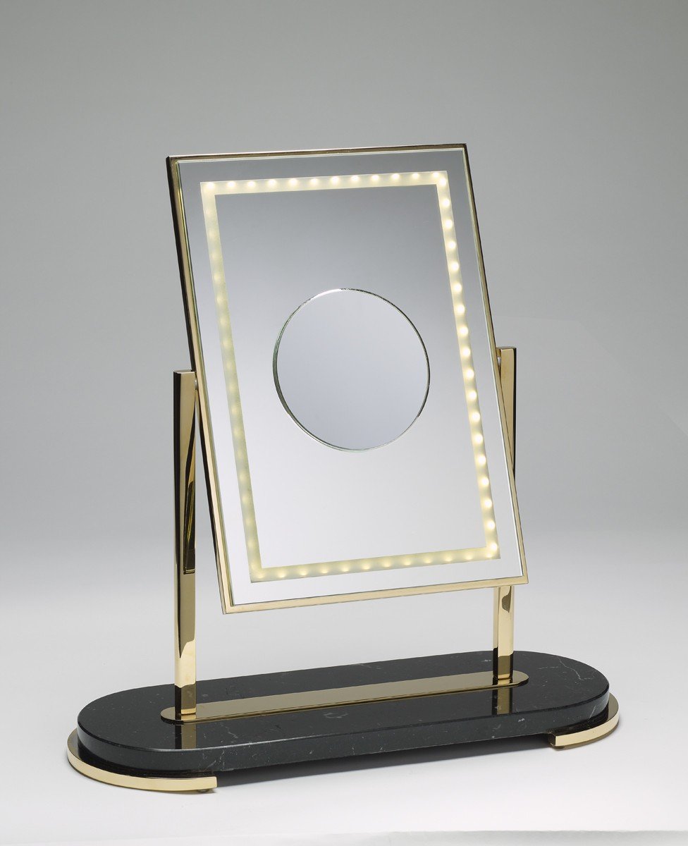 Brot PRESTIGE Collection MON BEAU LED Vanity Mirror with Adjustable Brightness - Perfect for Makeup, Skincare & Dressing Table Decor