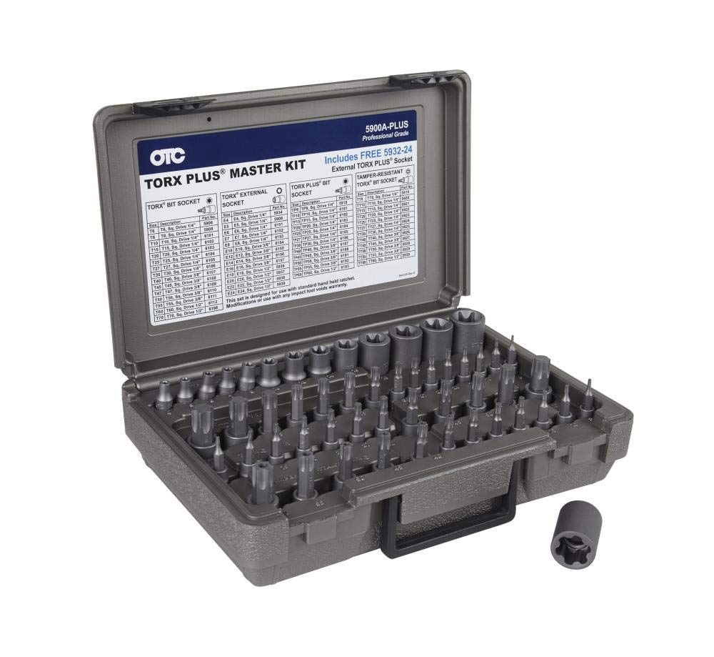 OTC 5900A-Plus 52-Piece Master Square Drive Torx Bit Set - Professional Automotive & DIY Tool Kit for Fastener Removal and Assembly