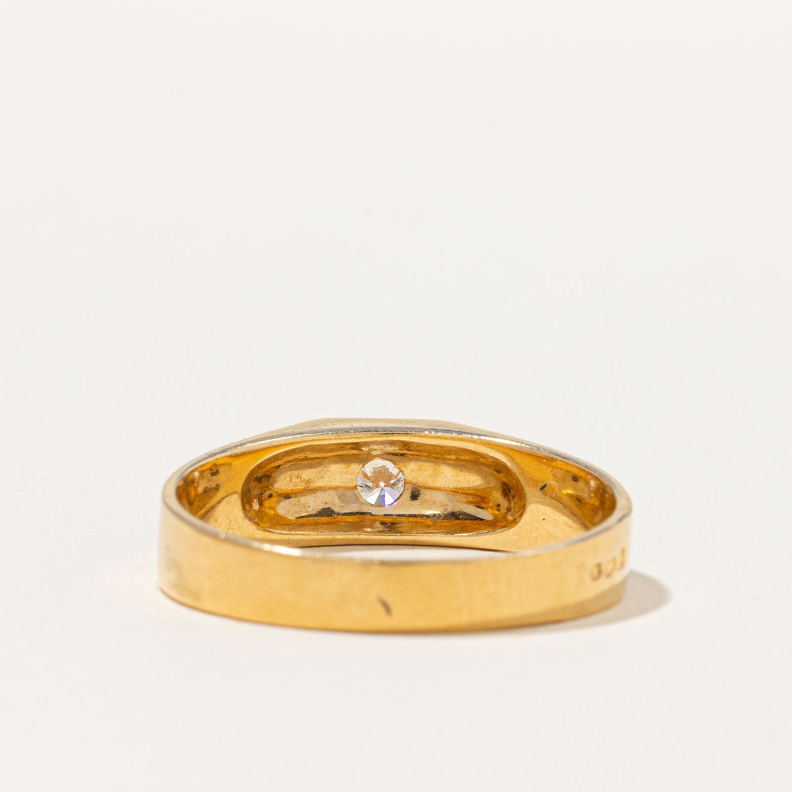 Portuguese Hallmarked 0.15ct Illusion Set Diamond Ring - Size 10.5 | Elegant Wedding Band & Anniversary Gift for Women