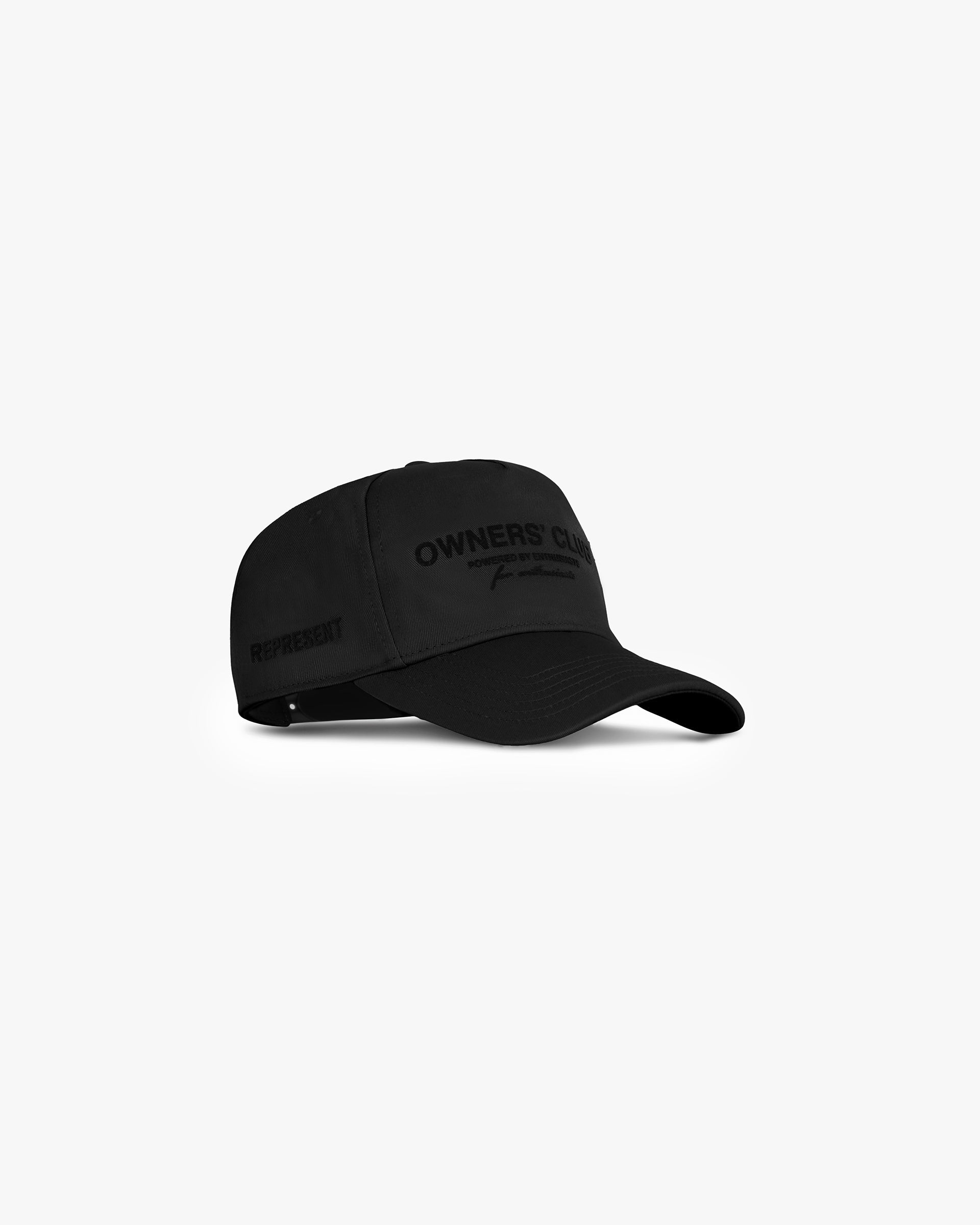 Represent Owners Club Flocking Cap - Black | Stylish Baseball Hat for Men & Women | Perfect for Streetwear, Casual Outfits & Everyday Wear