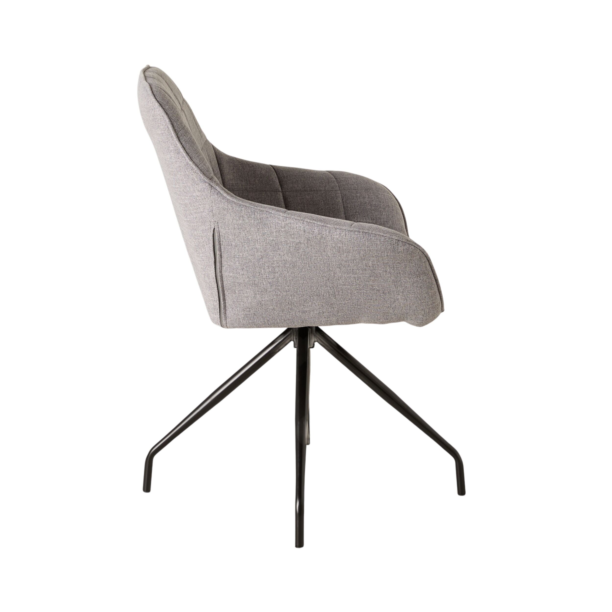 Anders Swivel Desk Chair Grey - Ergonomic Office Chair with Adjustable Height for Home & Office Workspace - Perfect for Computer Work, Gaming, and Study Sessions