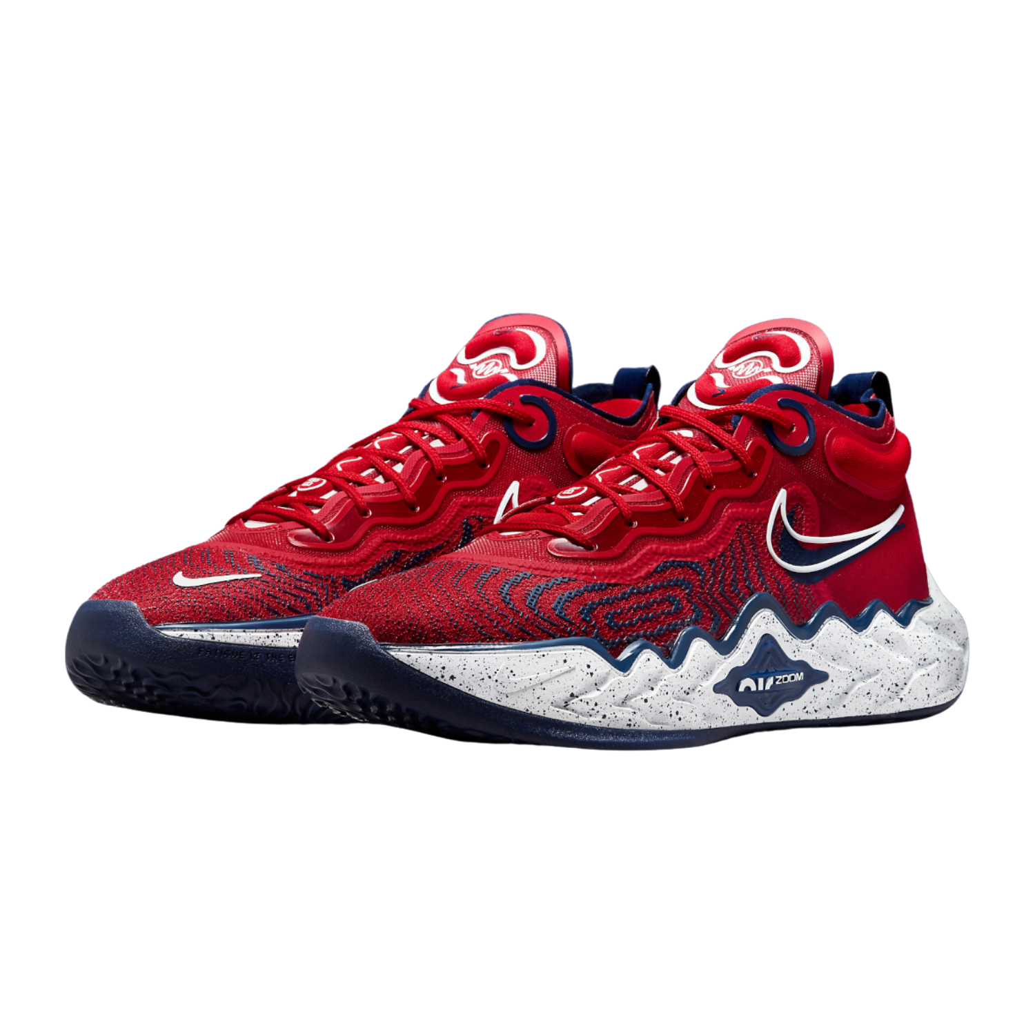 Nike Air Zoom GT Run Basketball Shoes - Team USA Colorway (Red, Blue, Void White) - High-Performance Cushioning for Court Play & Streetwear Fashion