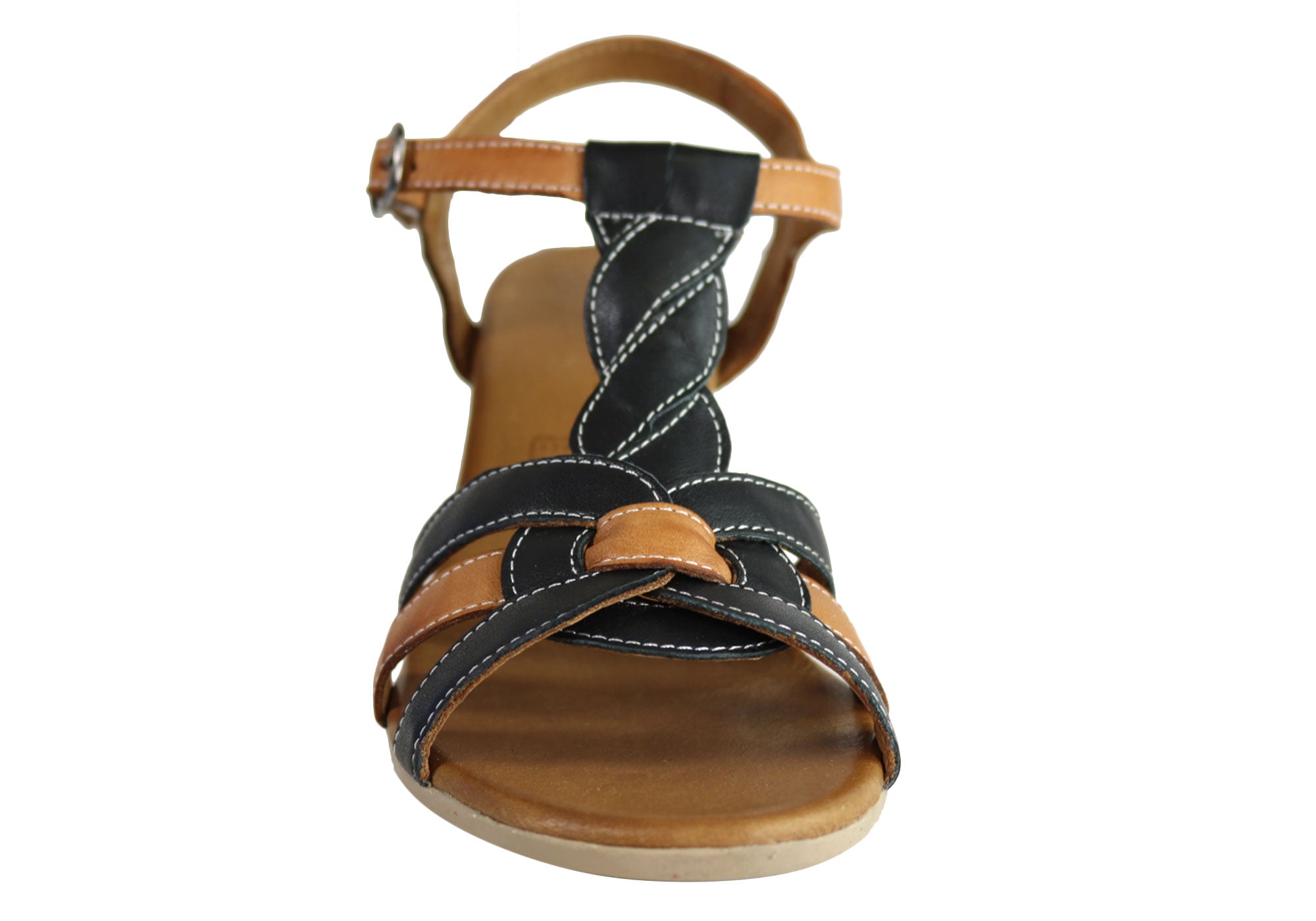 Orizonte Candi Women's European Leather Mid Heel Comfortable Sandals - Stylish & Supportive for Work, Weddings & Summer Outings