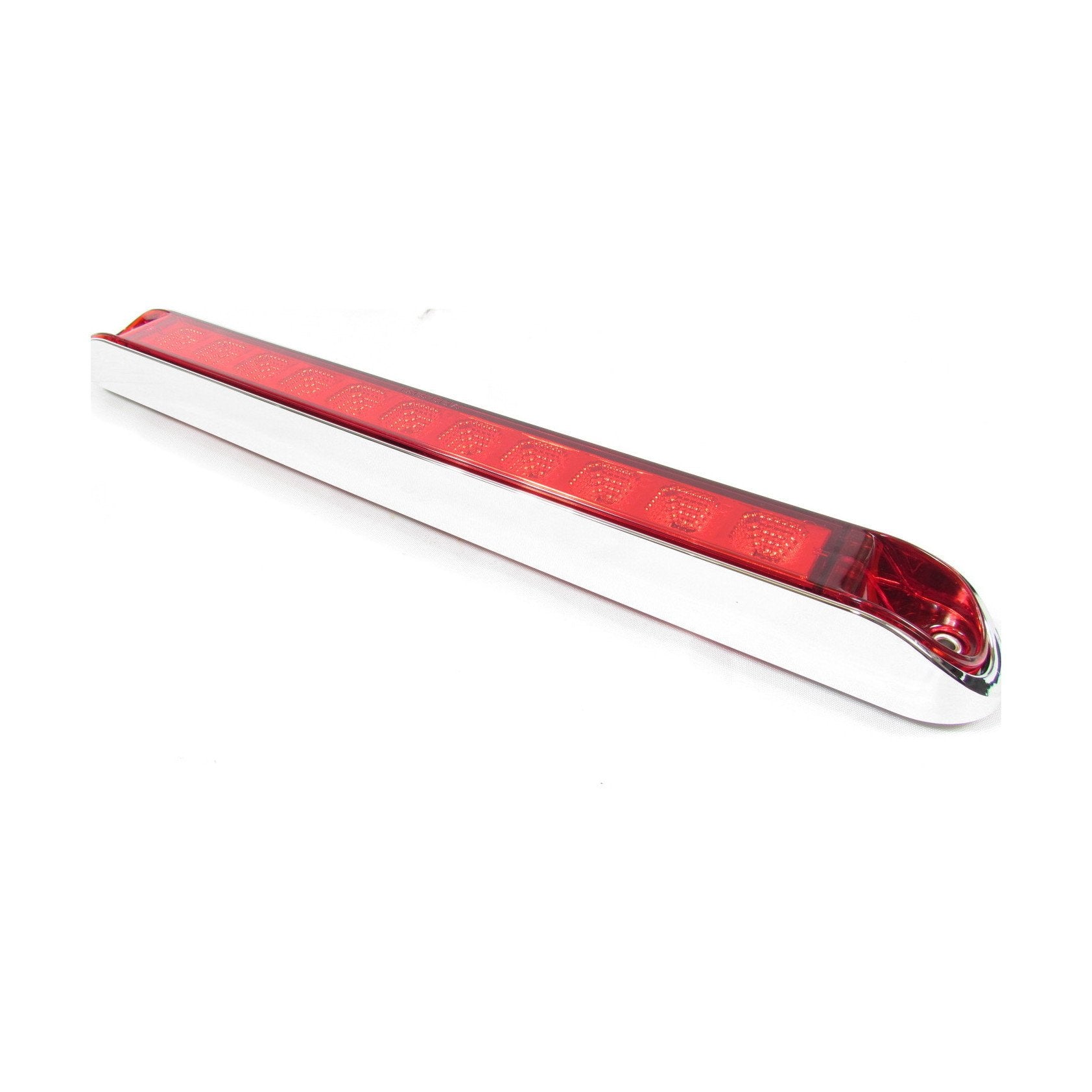 Fortpro 17 6/8 x 2 1/8 Inch LED Light Bar with 11 Bright LEDs & Chrome Bezel - Perfect for Off-Road Trucks, ATVs, and Marine Applications