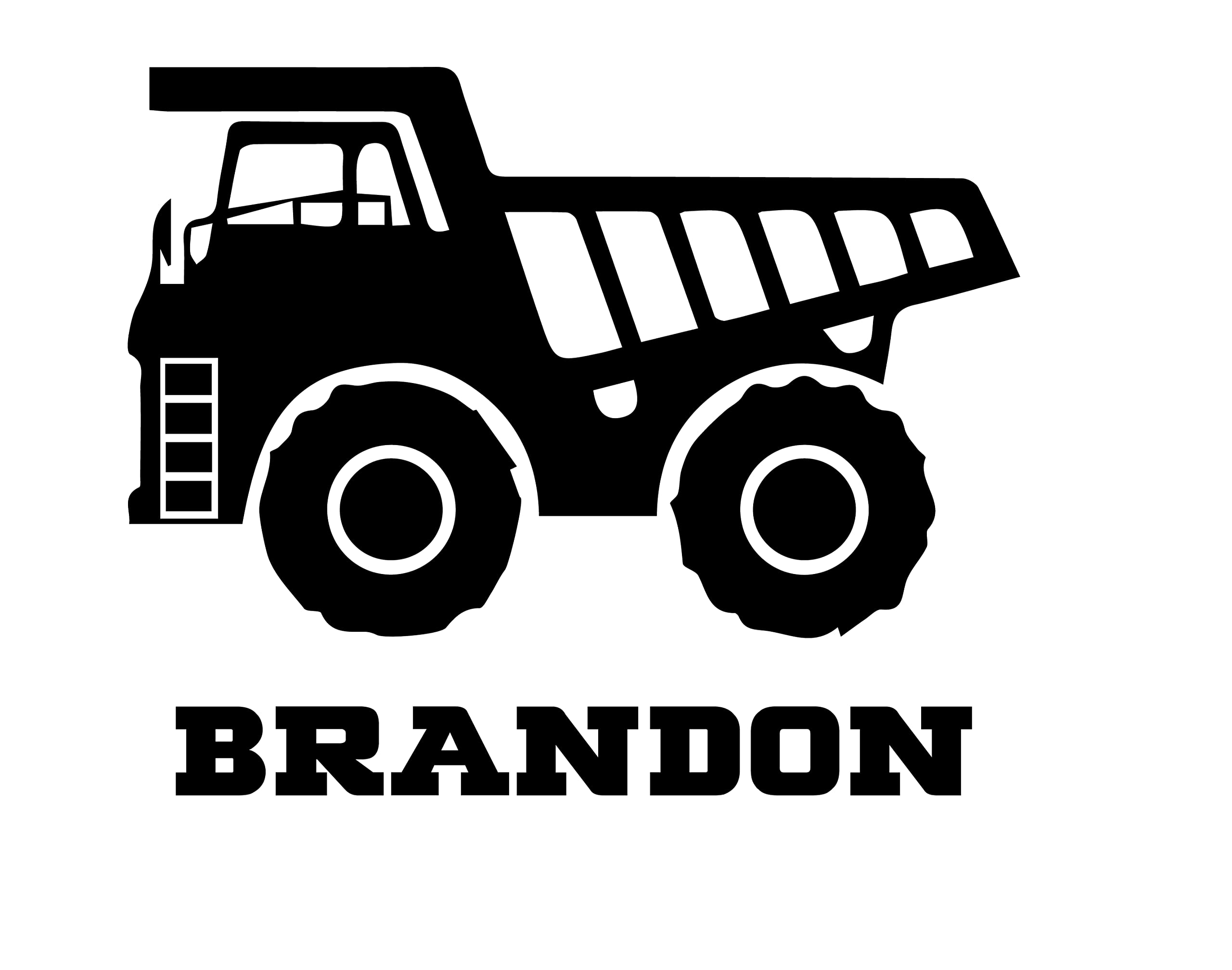 Customizable Construction Vinyl Wall Decal with Personalized Name - Dump Truck Home Decor for Bedroom, Nursery, Playroom & Barn - Removable Wall Sticker for Kids Room, Construction Theme Party & DIY Home Improvement Projects