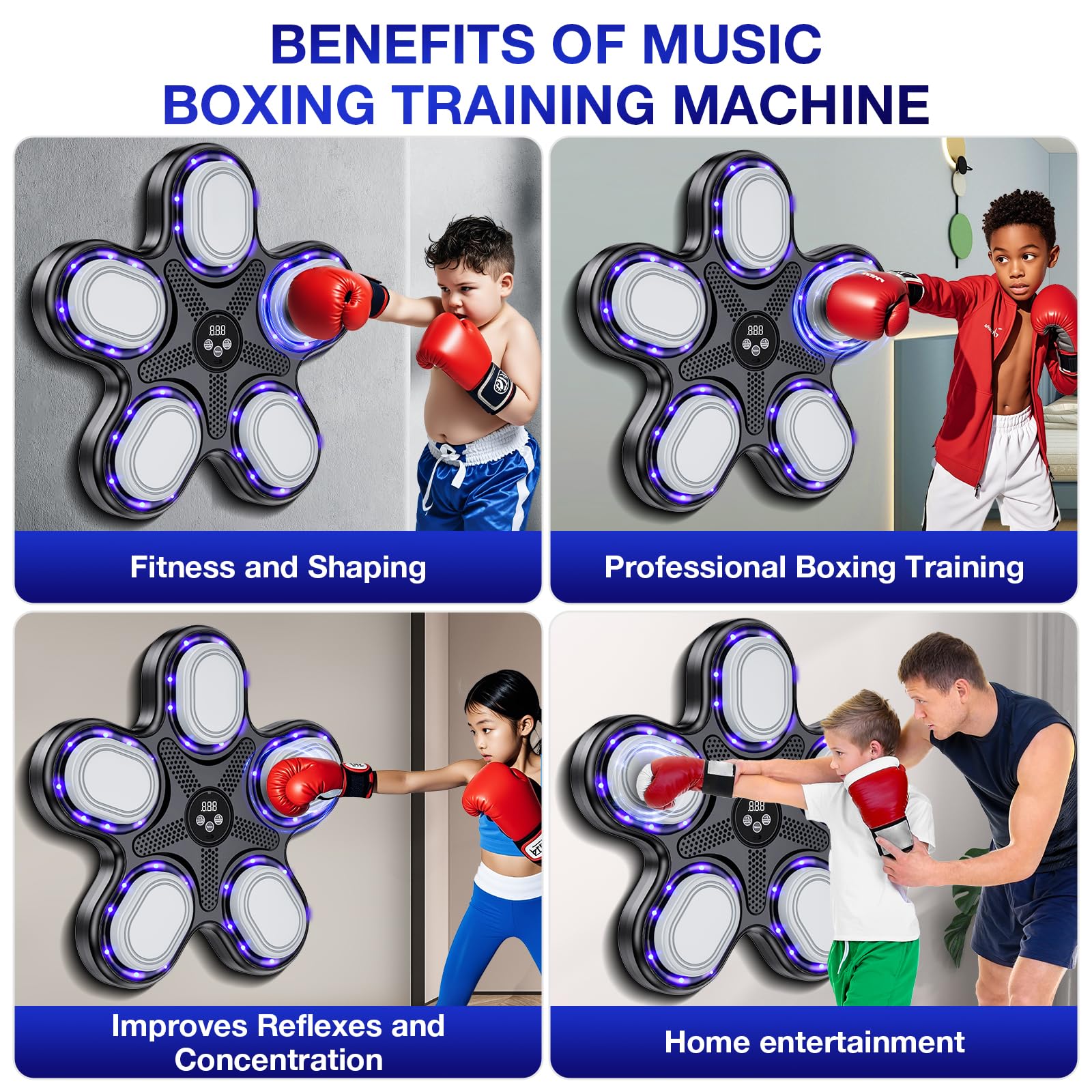 2025 New Bluetooth Music Boxing Machine for Kids & Adults - 14.6