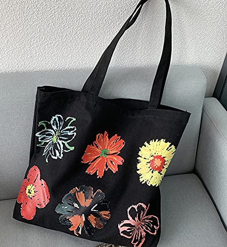 Stylish Women's Canvas Tote Bag with Zipper - Durable Shoulder Bag for Work, Beach, Travel, Shopping & Groceries | Perfect for Office Commute, Weekend Getaways & Daily Errands
