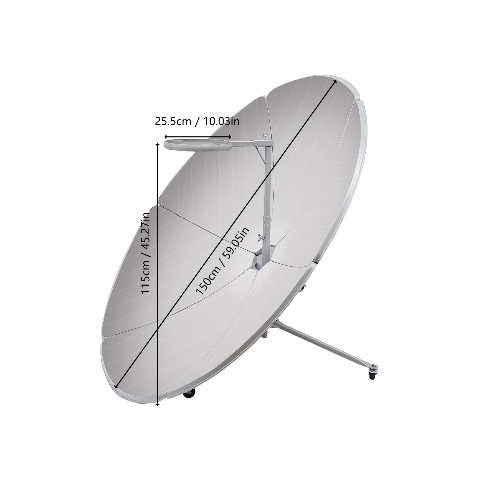 1500W High Power Parabolic Solar Cooker - Portable Outdoor Sun Oven for Boiling Water, Cooking, Stir-Frying & BBQ (800-1000°C) | Perfect for Camping, Emergency Preparedness & Off-Grid Living