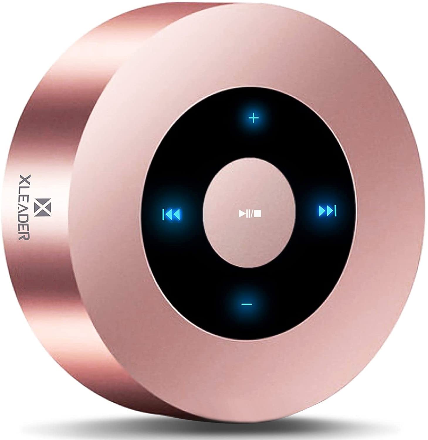 Premium Rose Gold XLEADER SoundAngel A8 (3rd Gen) Bluetooth Speaker - Smart Touch Control, Waterproof, Portable with Mic, TF Card & Aux Input - Perfect for iPhone, iPad, Shower, Travel & Christmas Gifts