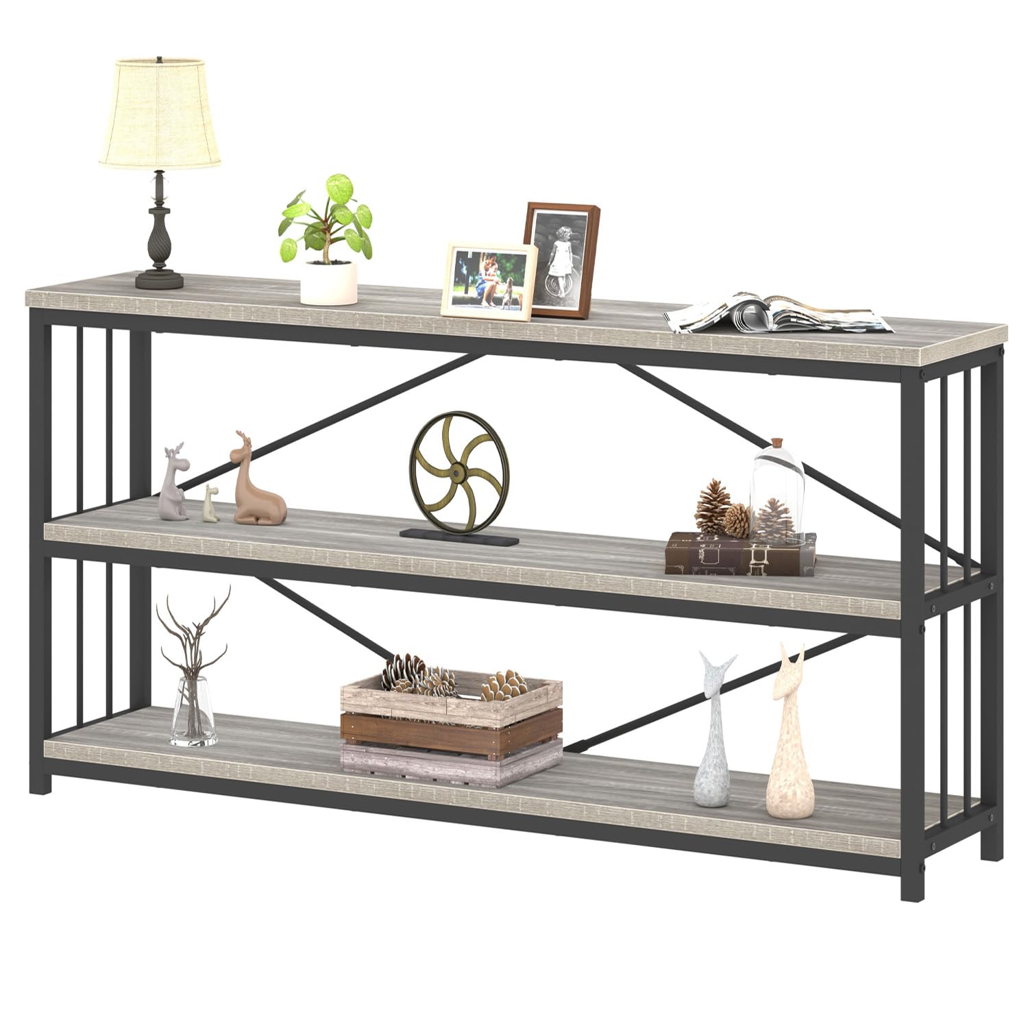 LVB Farmhouse Industrial Console Table - 55