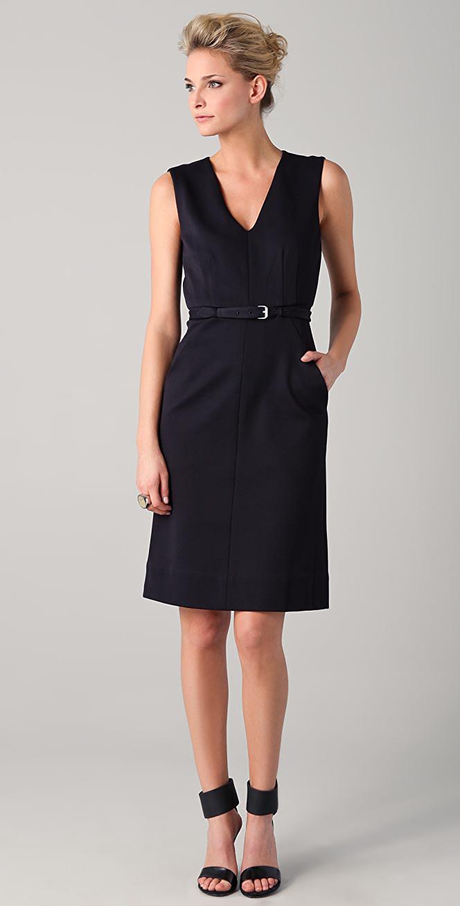 DIANE VON FURSTENBERG Black Twill Nula Shift Dress Size 6 - Elegant Casual Office Wear & Special Occasion Dress