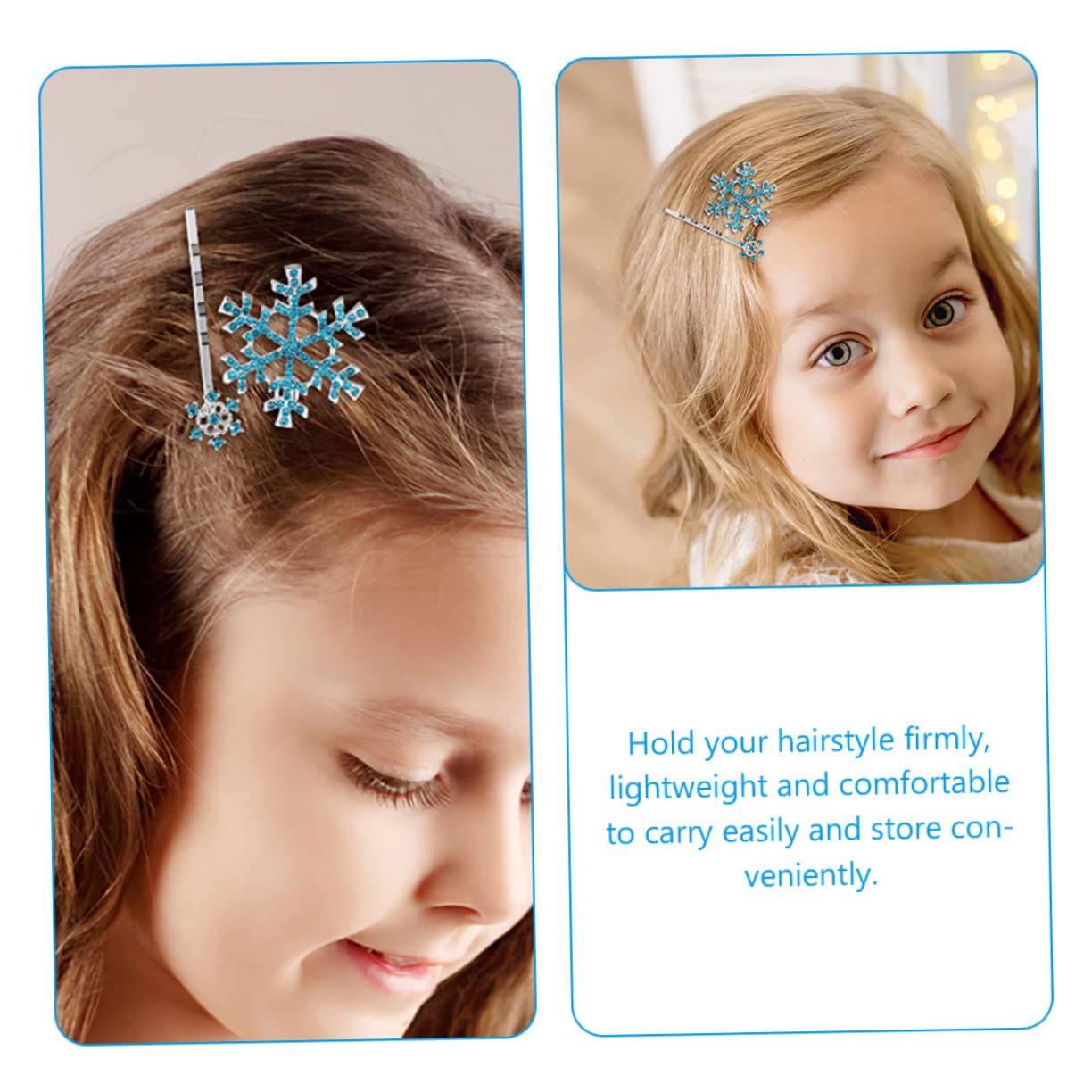 FOMIYES 54 Pcs Snowflake Hair Clips Set - Alloy Hair Barrettes & Roller Clips for Women & Girls - Christmas Hair Accessories & Winter Hair Decorations - Perfect for Parties, Weddings, and Holiday Styling