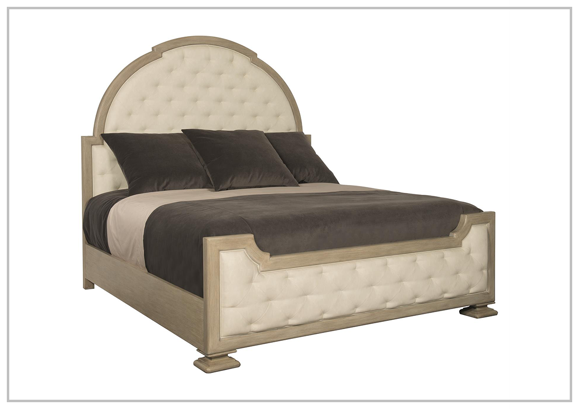 Bernhardt Santa Barbara Panel King Bed with Tufted Headboard - Luxury Upholstered Bed Frame for Master Bedroom - Perfect for Modern & Traditional Home Decor