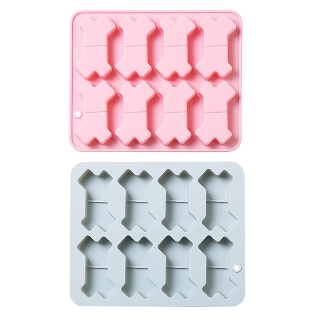 2 Pack Silicone Pet Treat Molds - Mini Bone Shapes for Homemade Dog & Cat Snacks, Baking Chocolate & Candy | Oven, Microwave & Freezer Safe | Perfect for DIY Pet Treats, Party Favors & Holiday Gifts
