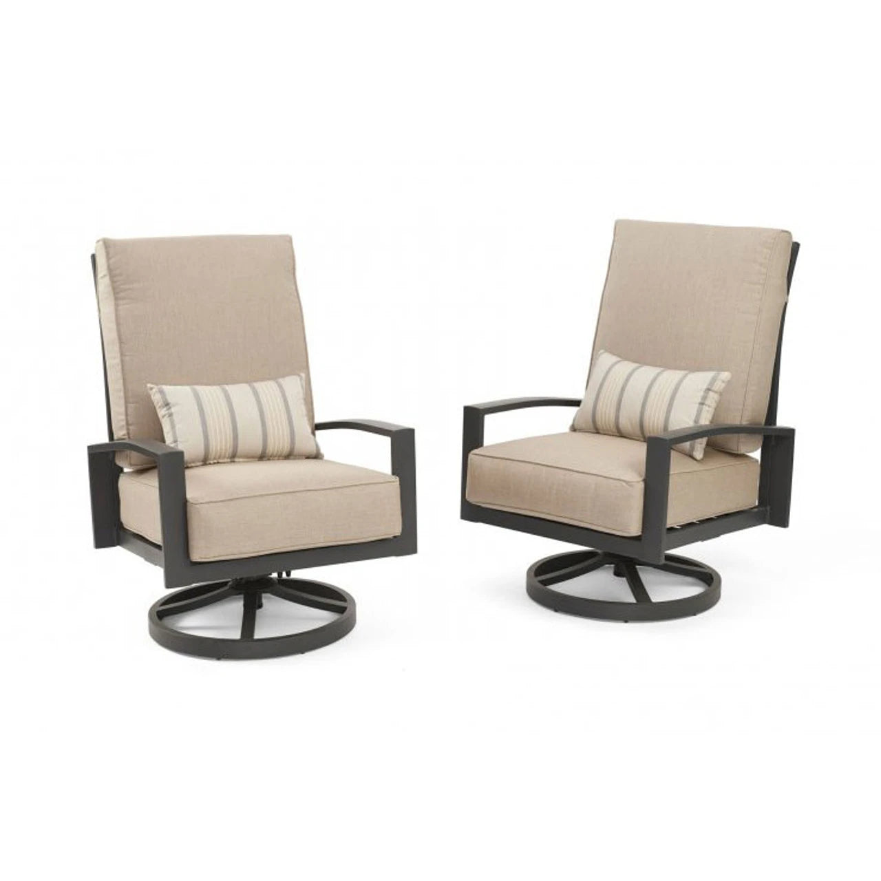 **Outdoor Greatroom Lyndale Highback Swivel Rocking Chair with Cast Ash Sunbrella Cushions - Patio, Porch & Garden Relaxation**